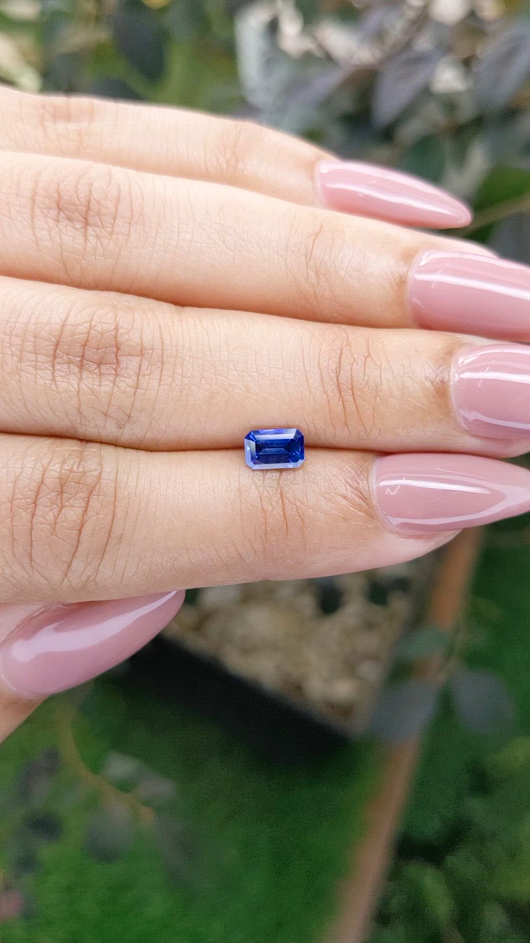 0.72 Ct. Blue Sapphire from Ceylon (Sri Lanka) Size Video