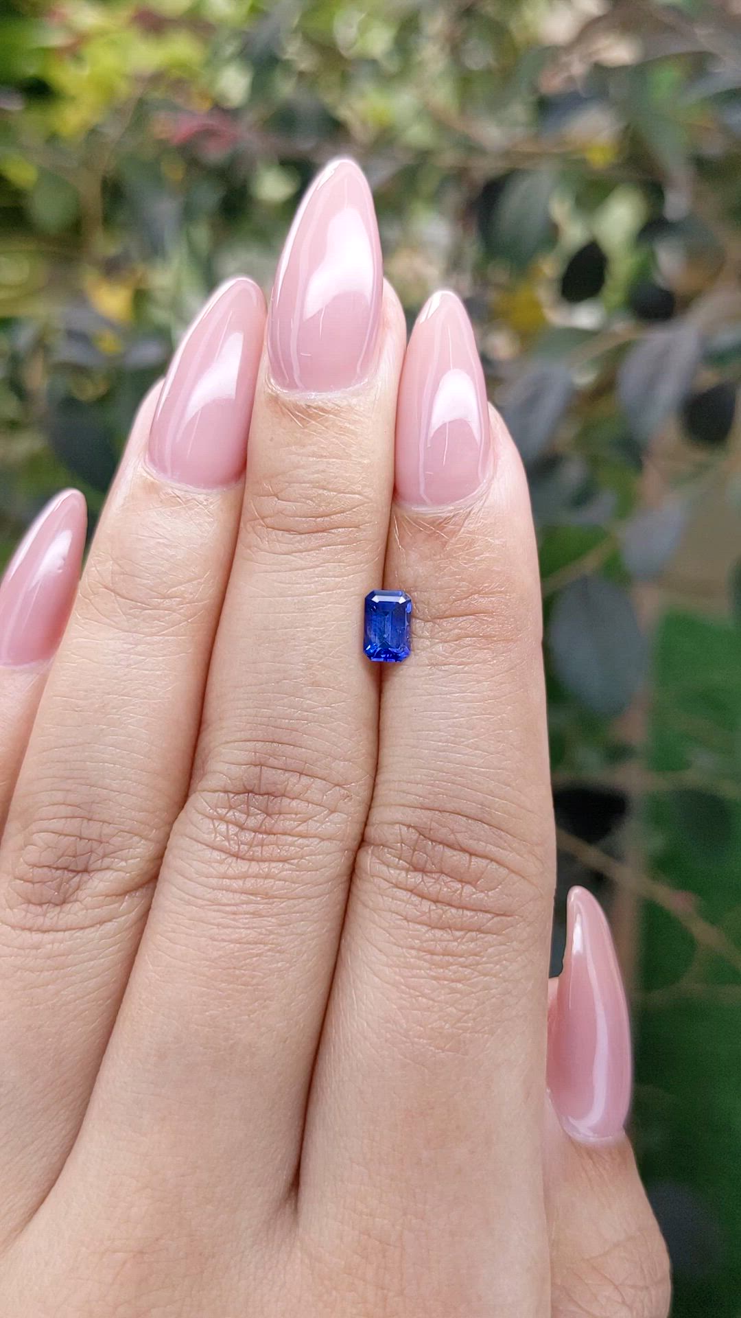 0.72 Ct. Blue Sapphire from Ceylon (Sri Lanka) Size Video