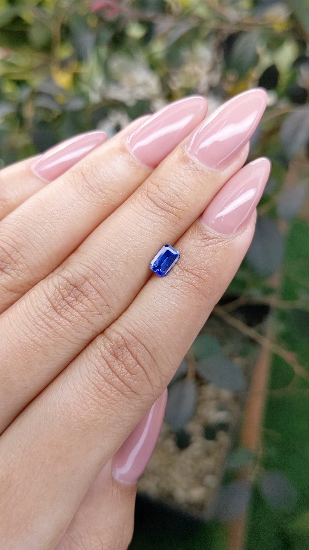 0.72 Ct. Blue Sapphire from Ceylon (Sri Lanka) Size Video