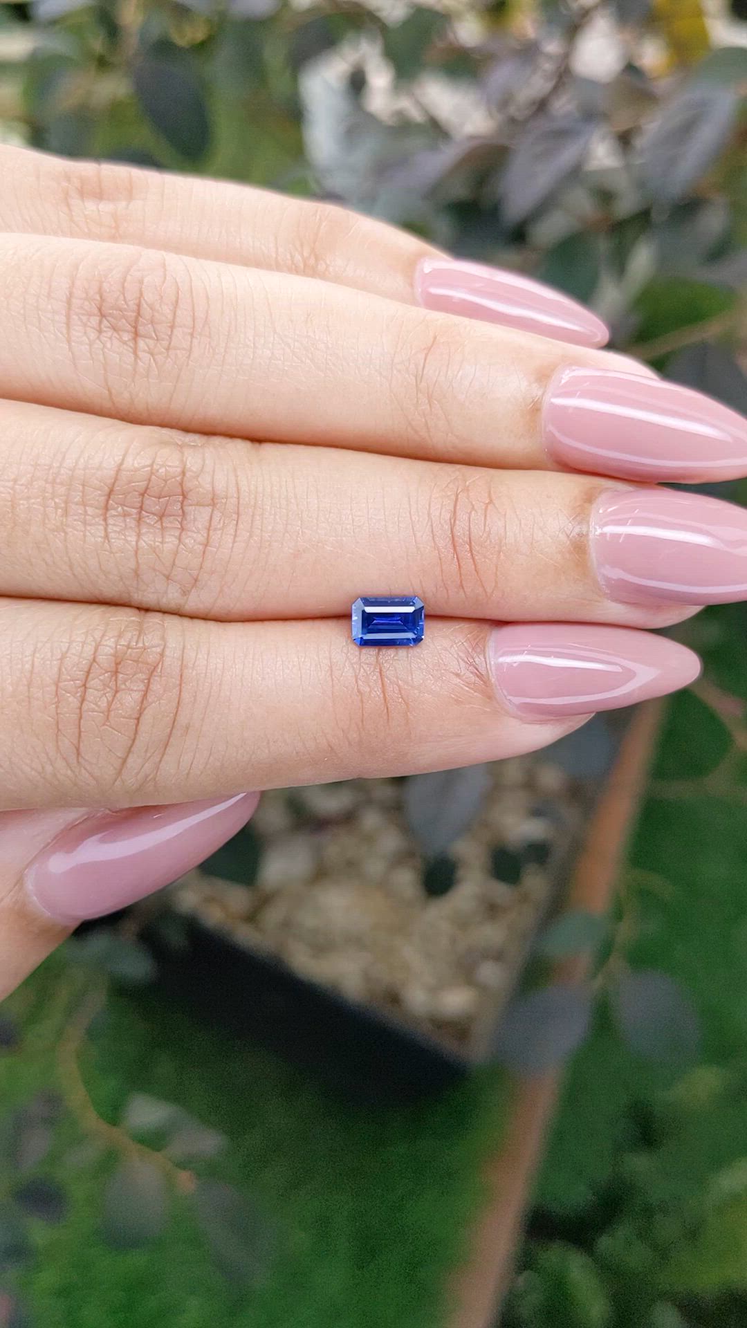 0.69 Ct. Blue Sapphire from Ceylon (Sri Lanka) Size Video