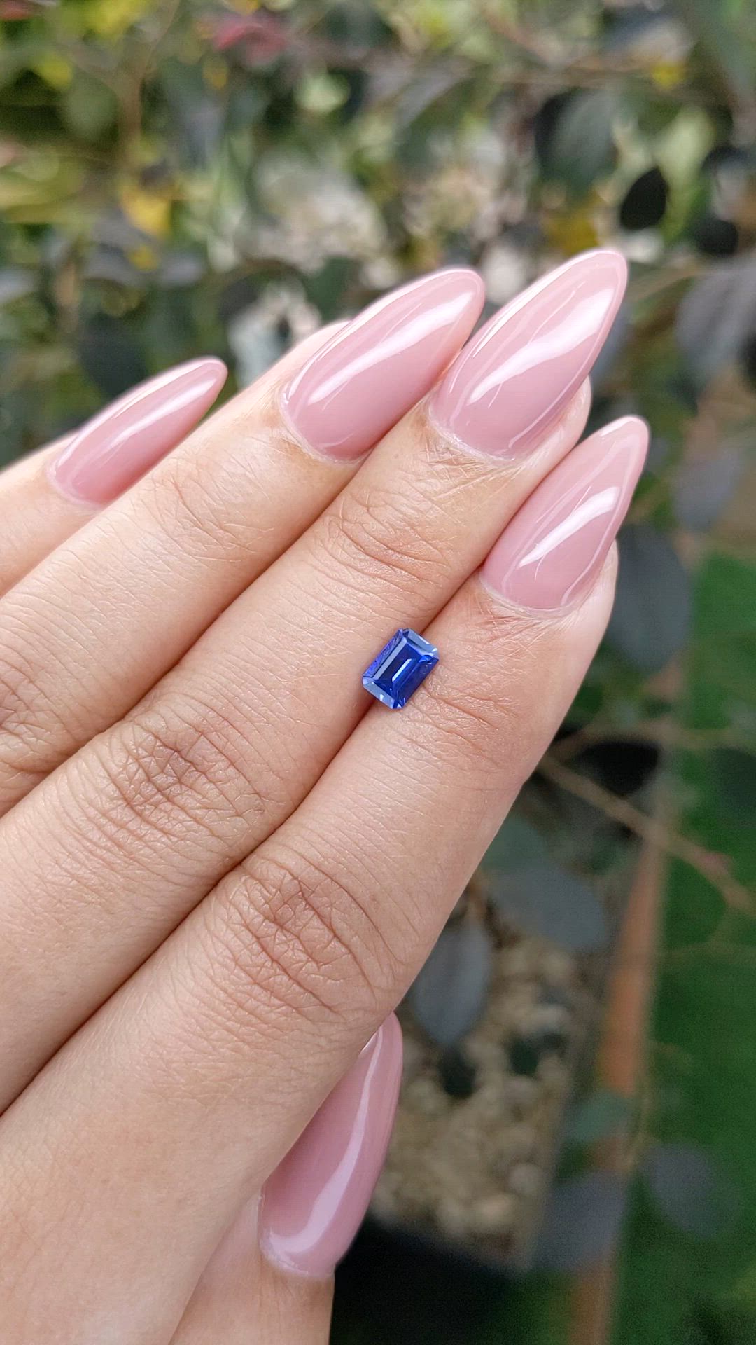 0.69 Ct. Blue Sapphire from Ceylon (Sri Lanka) Size Video
