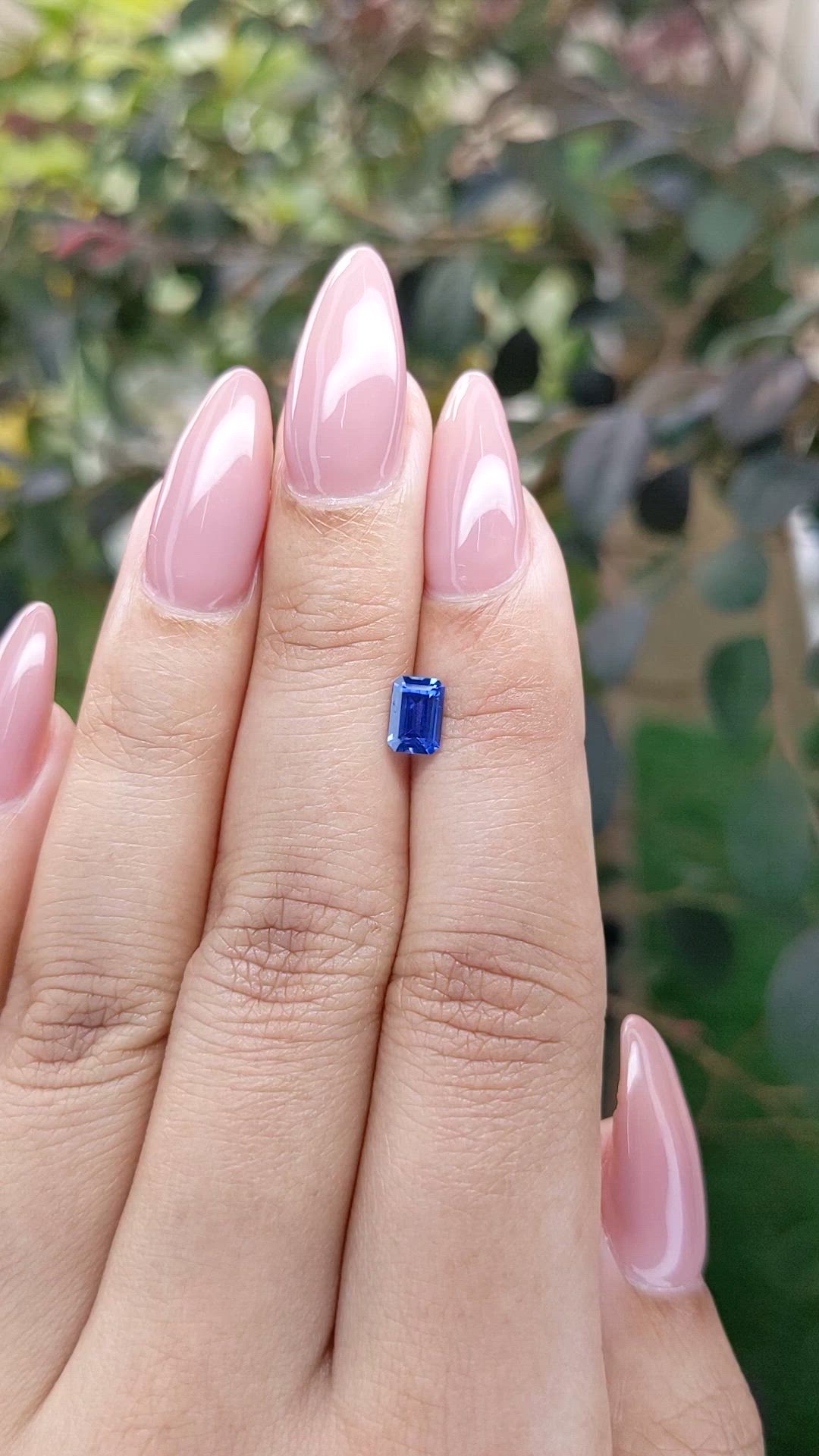 0.69 Ct. Blue Sapphire from Ceylon (Sri Lanka) Size Video