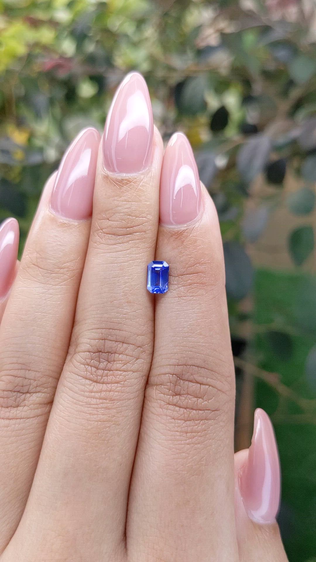 0.69 Ct. Blue Sapphire from Ceylon (Sri Lanka) Size Video