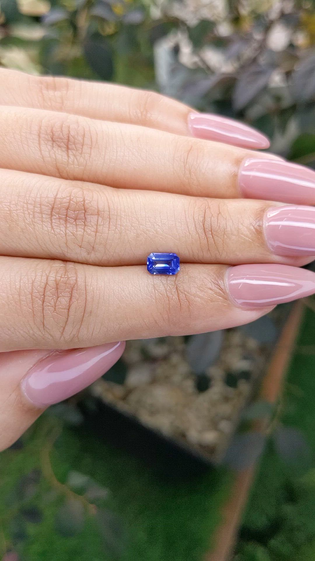 0.69 Ct. Blue Sapphire from Ceylon (Sri Lanka) Size Video
