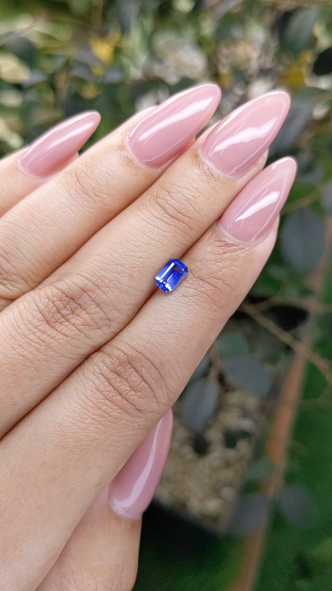 0.69 Ct. Blue Sapphire from Ceylon (Sri Lanka) Size Video