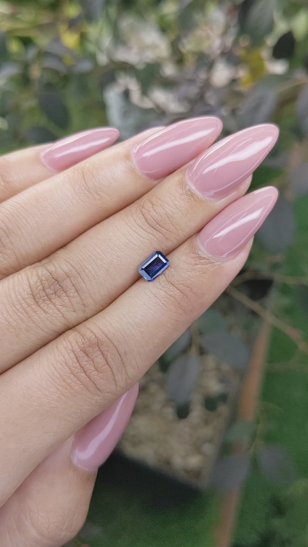 0.61 Ct. Blue Sapphire from Ceylon (Sri Lanka) Size Video