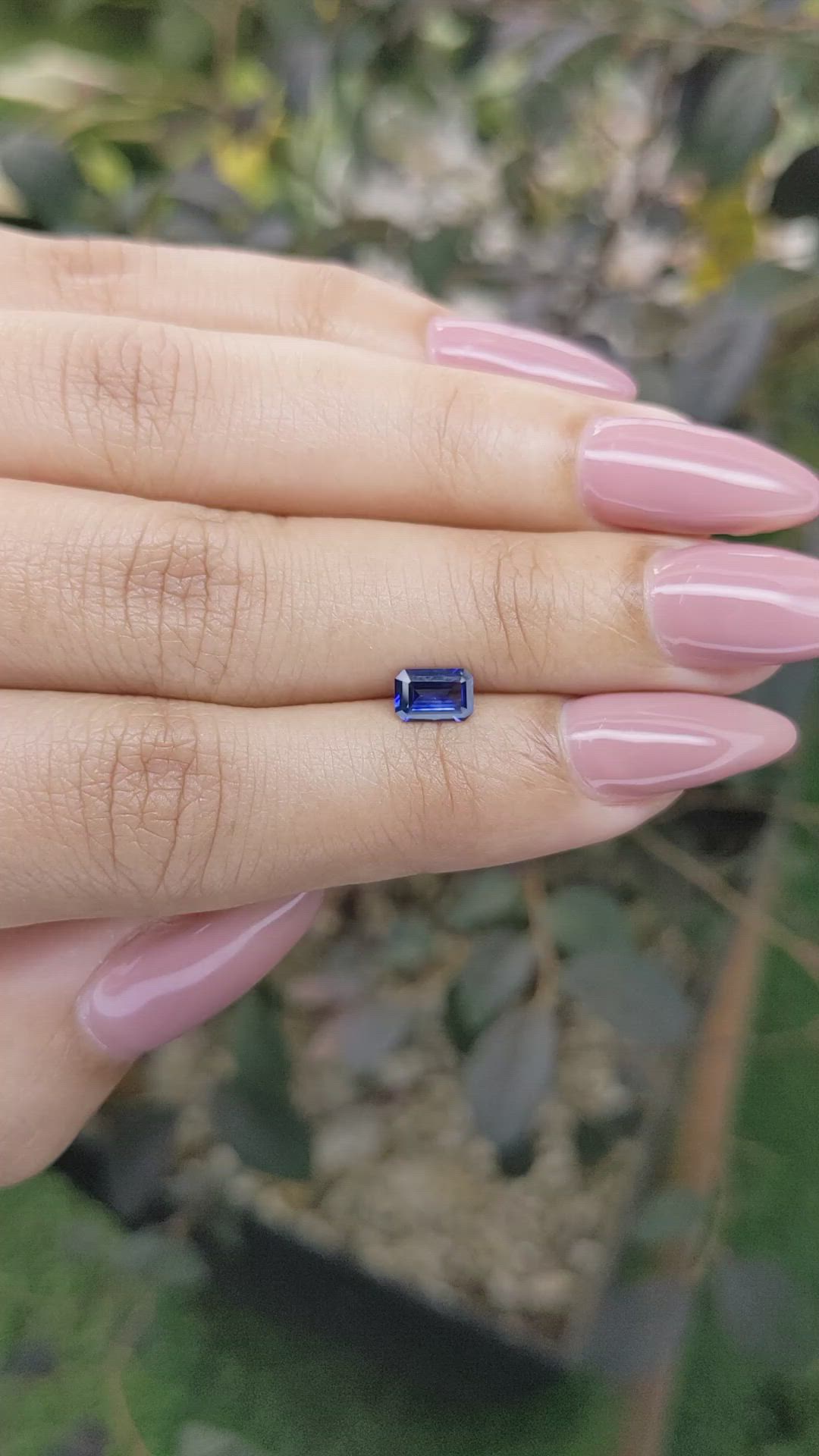 0.61 Ct. Blue Sapphire from Ceylon (Sri Lanka) Size Video