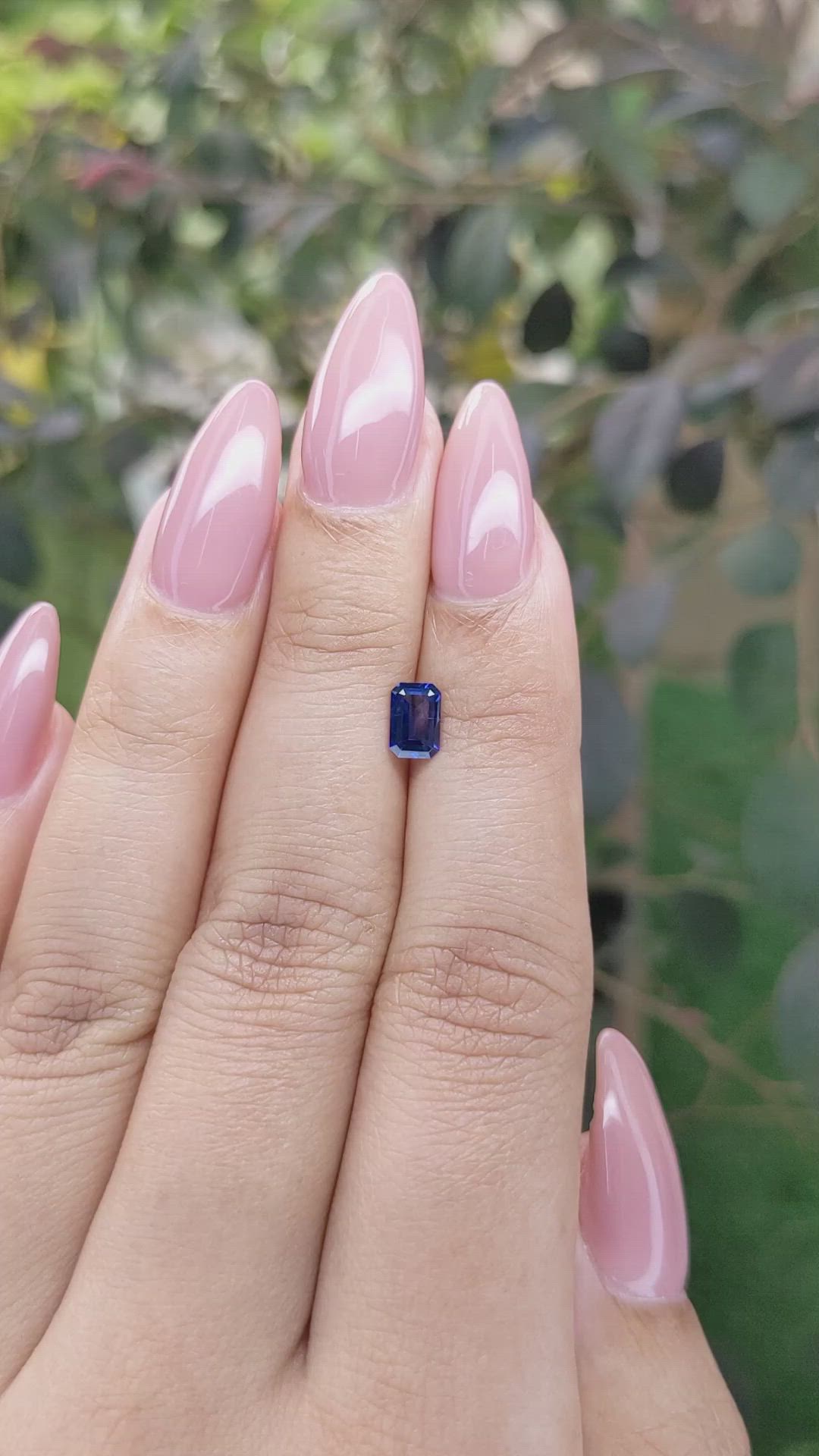 0.61 Ct. Blue Sapphire from Ceylon (Sri Lanka) Size Video