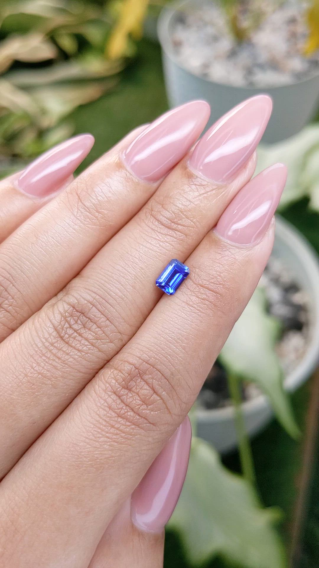 0.72 Ct. Blue Sapphire from Ceylon (Sri Lanka) Size Video