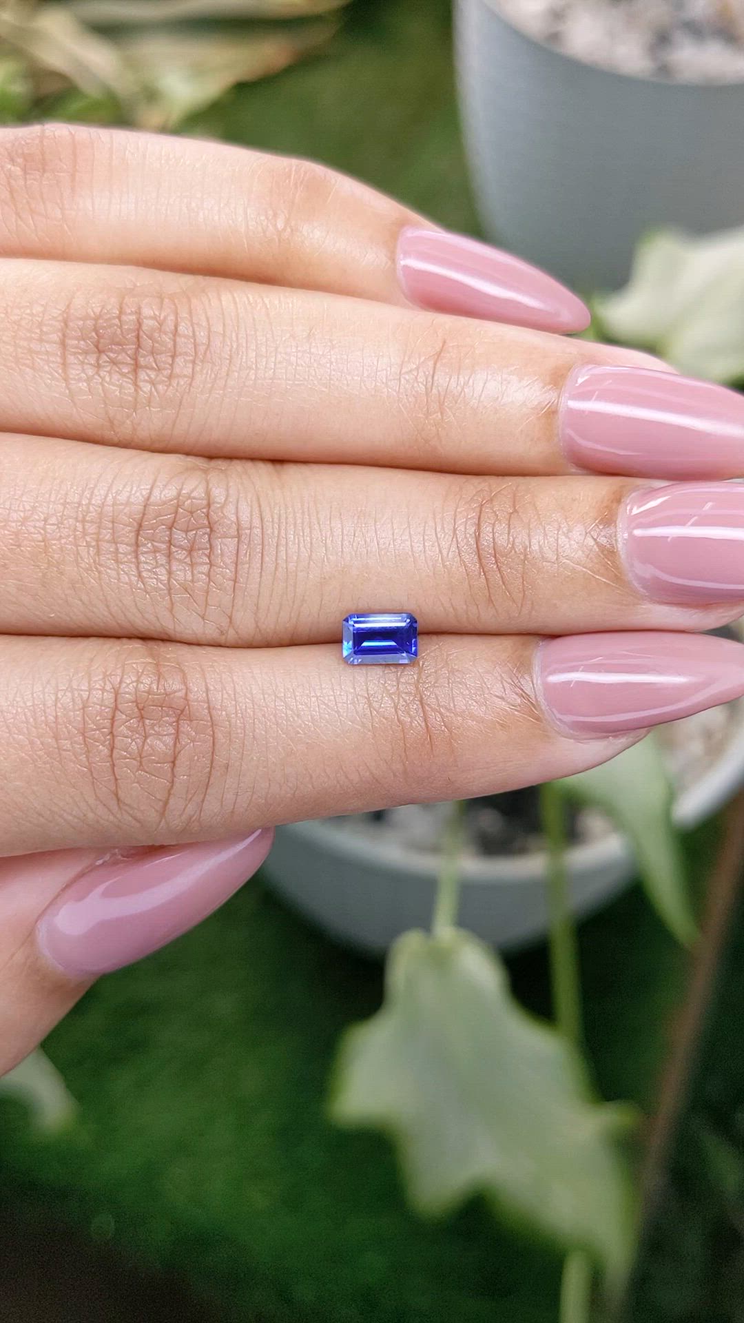 0.72 Ct. Blue Sapphire from Ceylon (Sri Lanka) Size Video