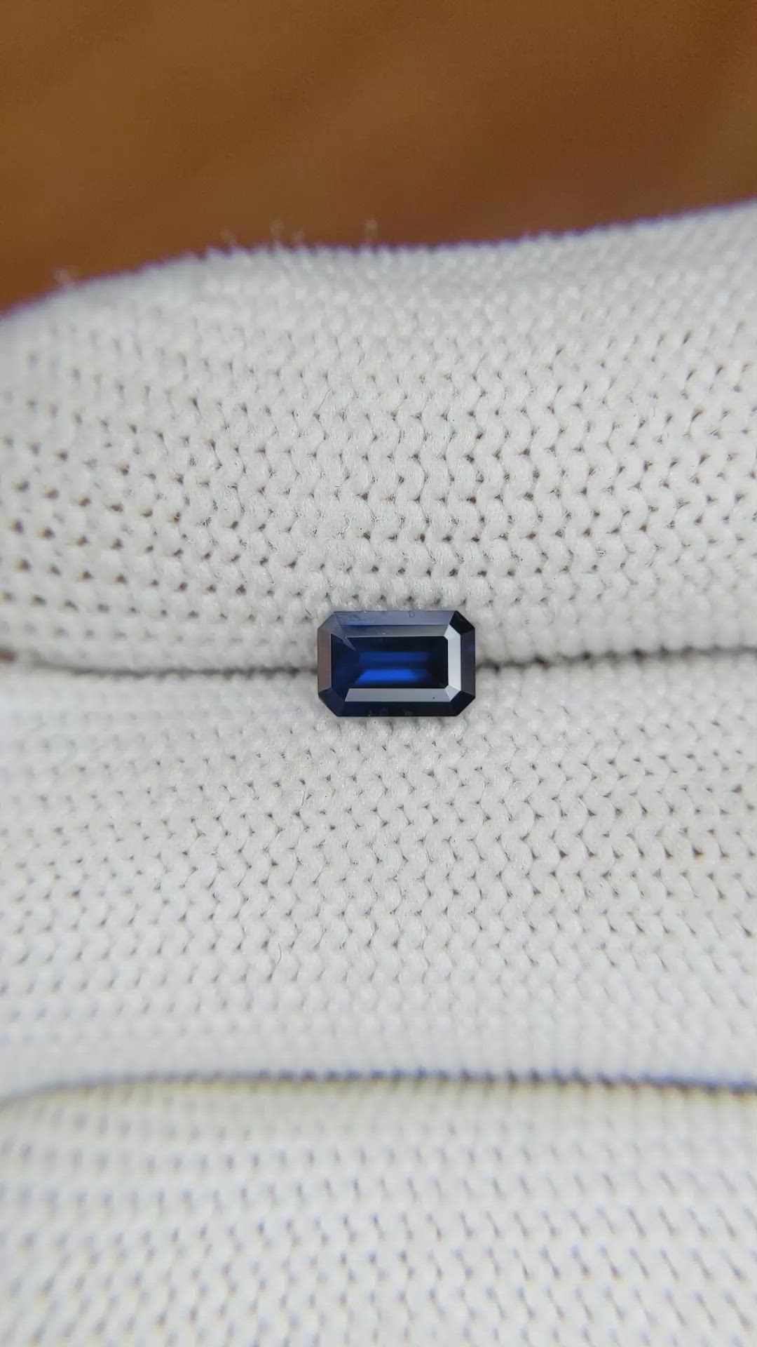 0.62 Ct. Blue Sapphire from Ceylon (Sri Lanka) Size Video
