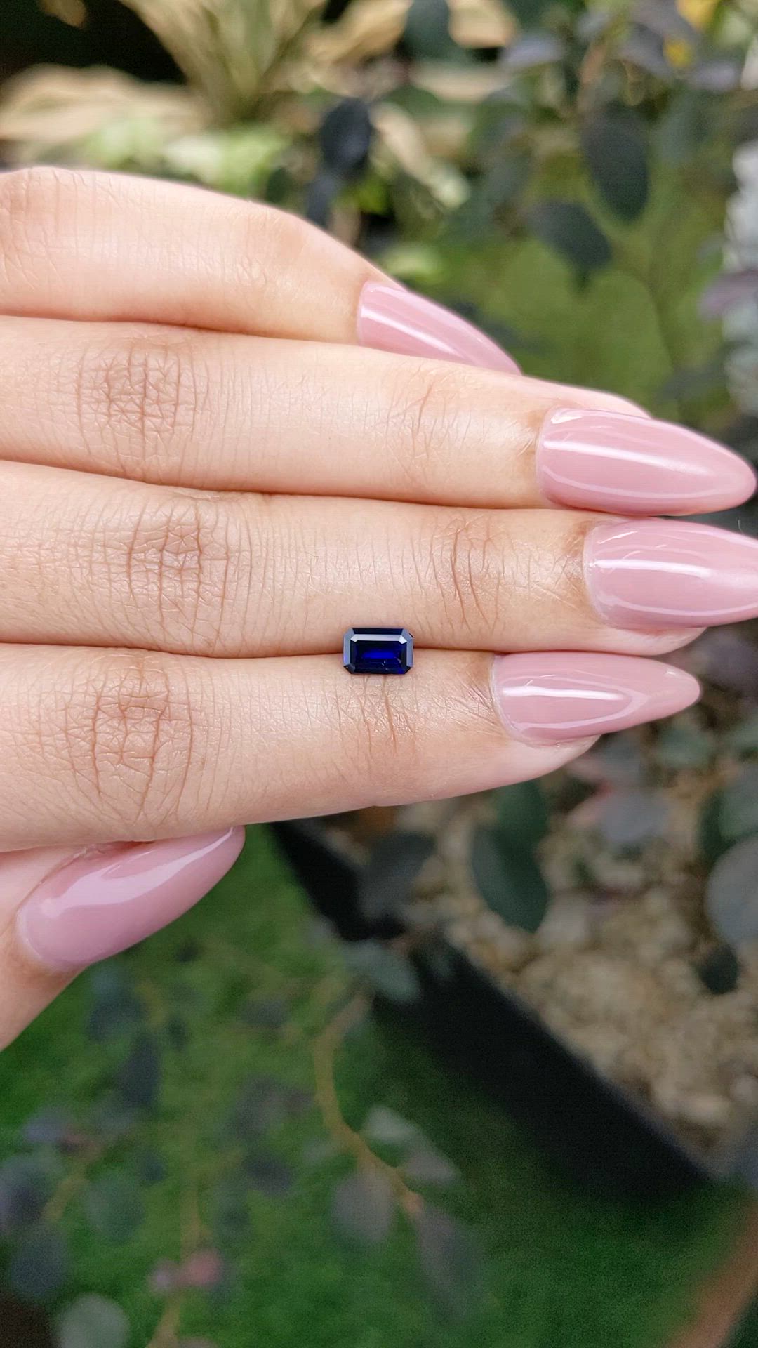 0.62 Ct. Blue Sapphire from Ceylon (Sri Lanka) Size Video