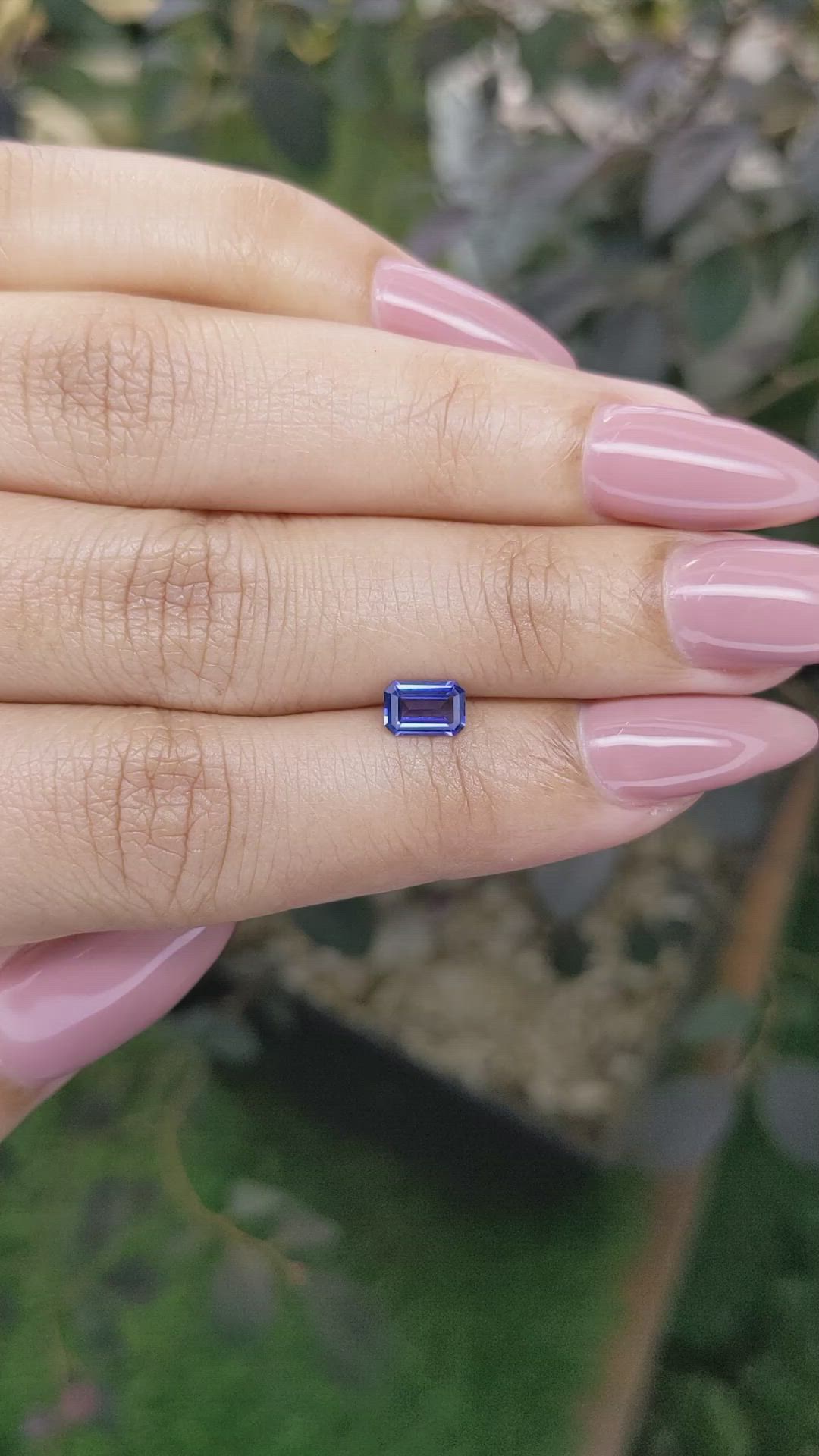 0.58 Ct. Blue Sapphire from Ceylon (Sri Lanka) Size Video