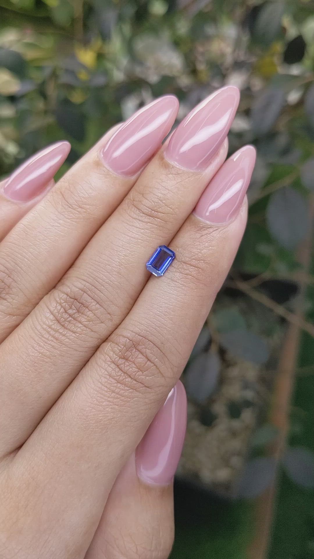 0.58 Ct. Blue Sapphire from Ceylon (Sri Lanka) Size Video