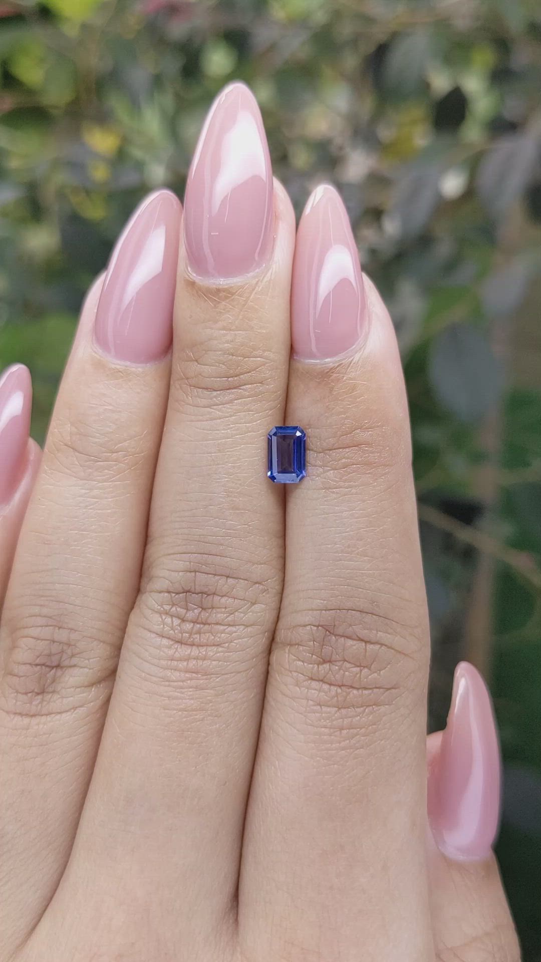 0.58 Ct. Blue Sapphire from Ceylon (Sri Lanka) Size Video