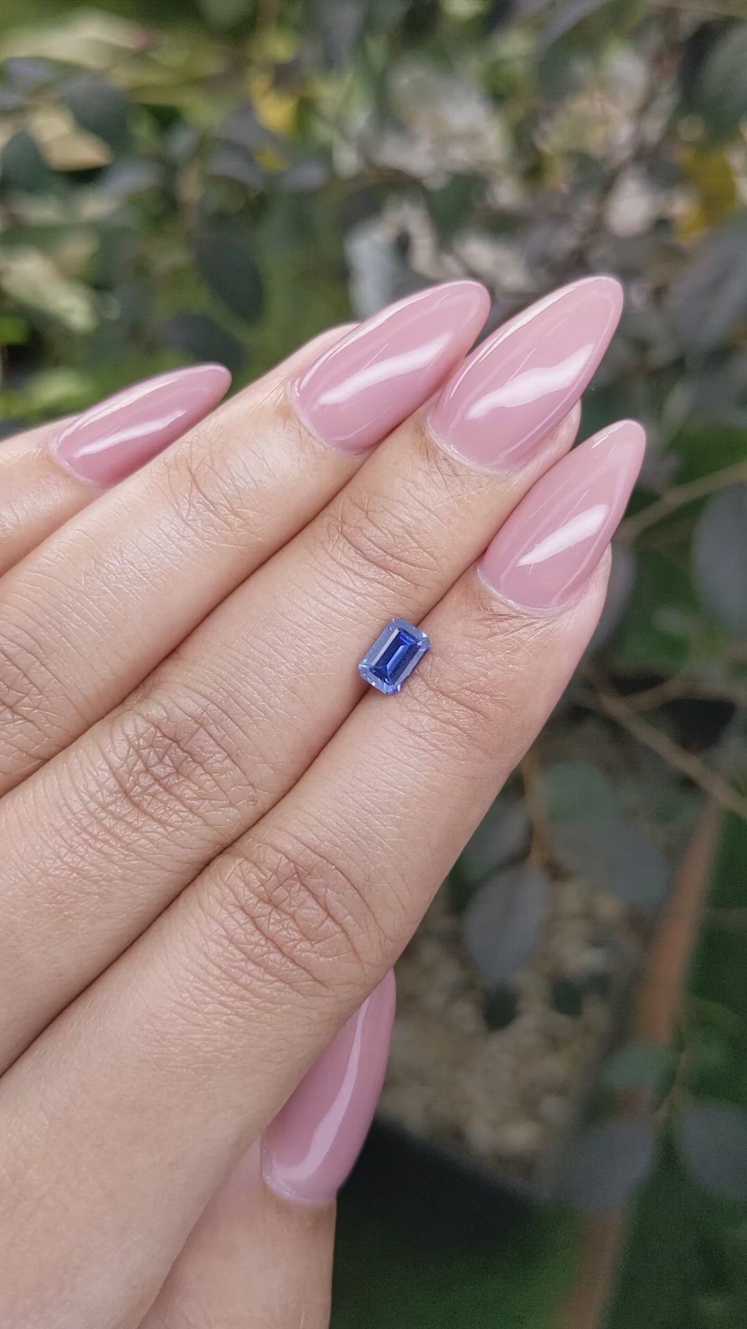 0.73 Ct. Blue Sapphire from Ceylon (Sri Lanka) Size Video