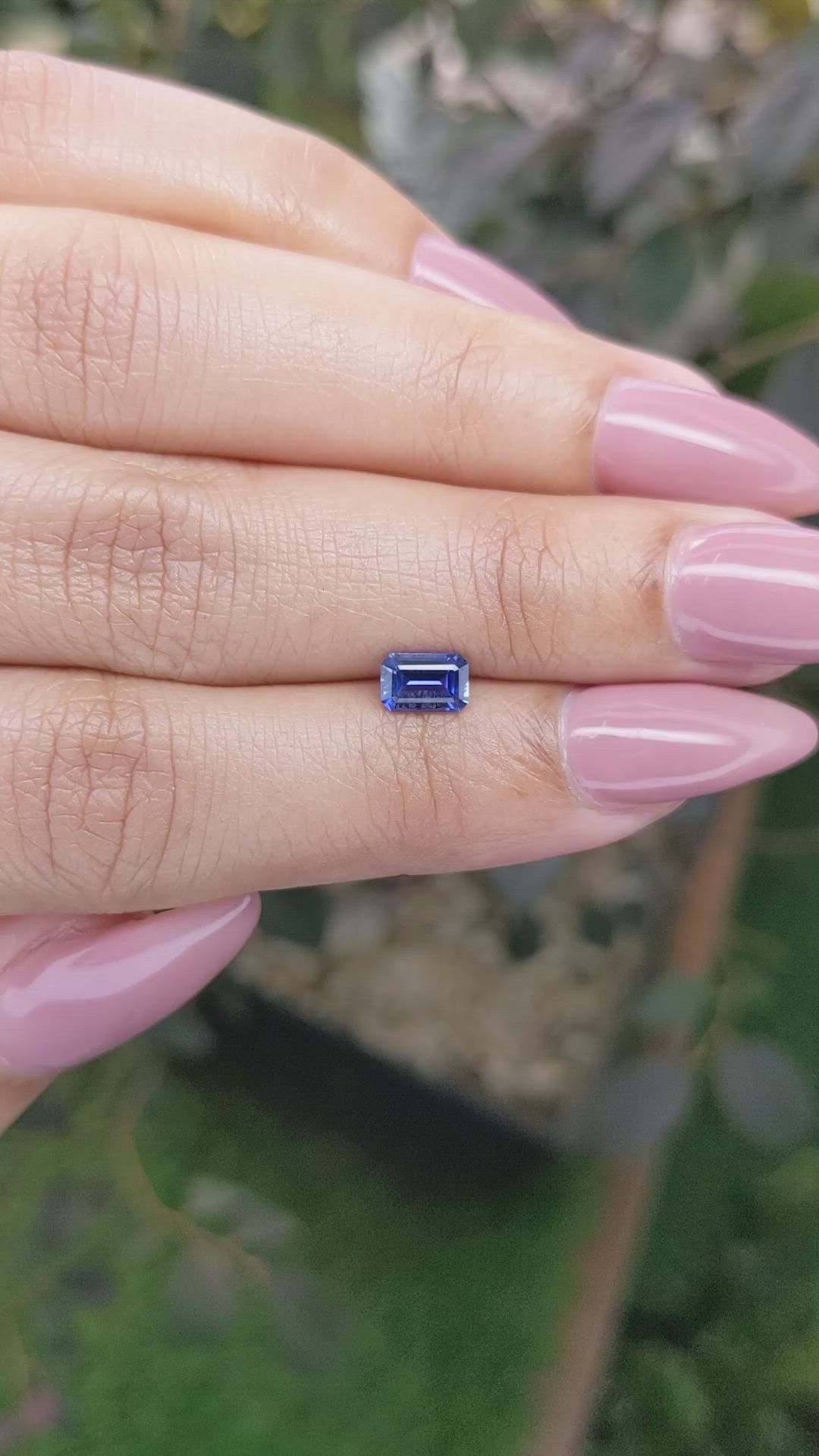 0.73 Ct. Blue Sapphire from Ceylon (Sri Lanka) Size Video