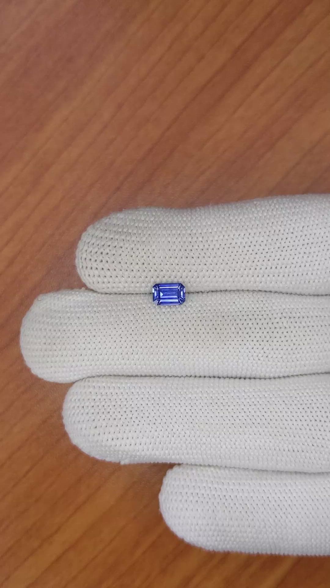 0.73 Ct. Blue Sapphire from Ceylon (Sri Lanka) Size Video
