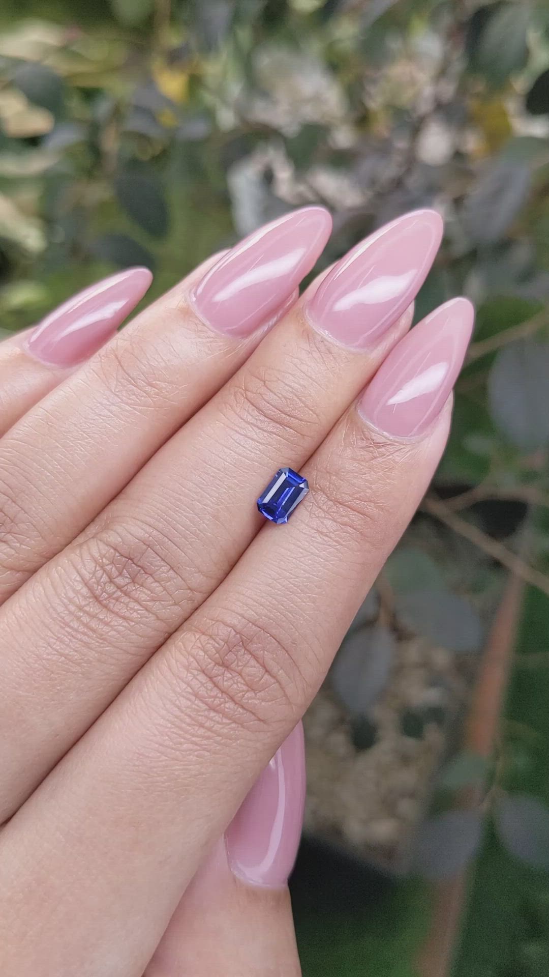 0.63 Ct. Blue Sapphire from Ceylon (Sri Lanka) Size Video