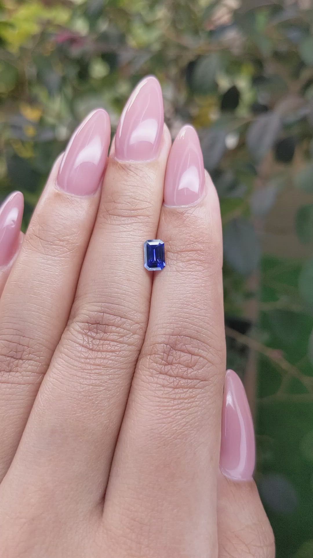 0.63 Ct. Blue Sapphire from Ceylon (Sri Lanka) Size Video