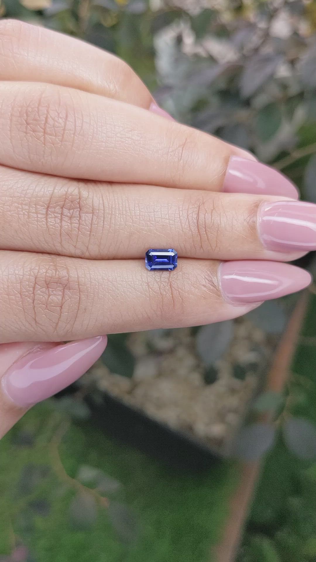 0.63 Ct. Blue Sapphire from Ceylon (Sri Lanka) Size Video