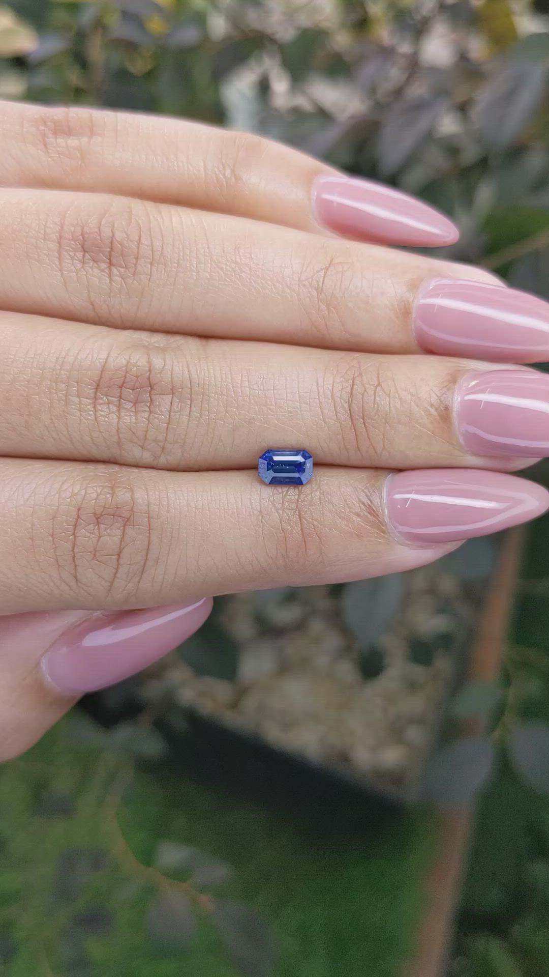 0.79 Ct. Blue Sapphire from Ceylon (Sri Lanka) Size Video
