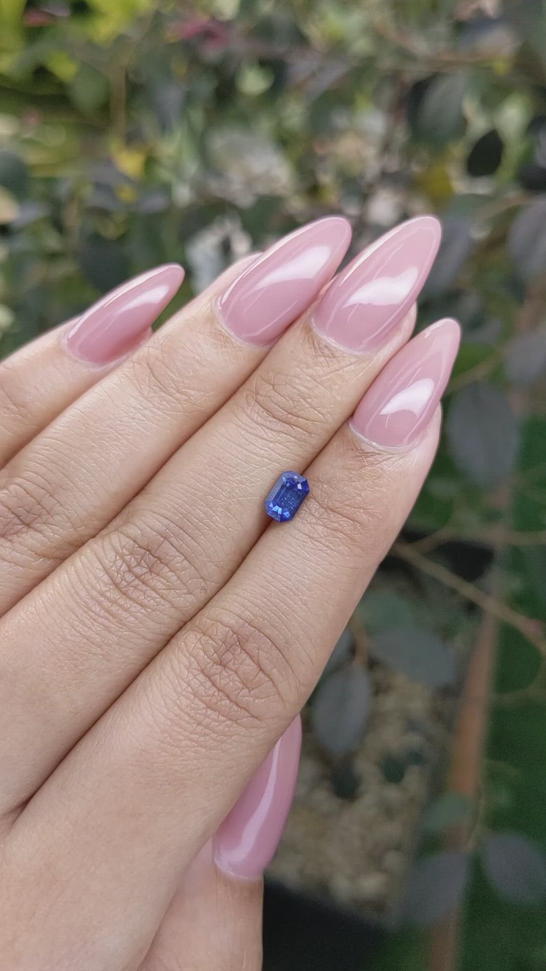 0.79 Ct. Blue Sapphire from Ceylon (Sri Lanka) Size Video