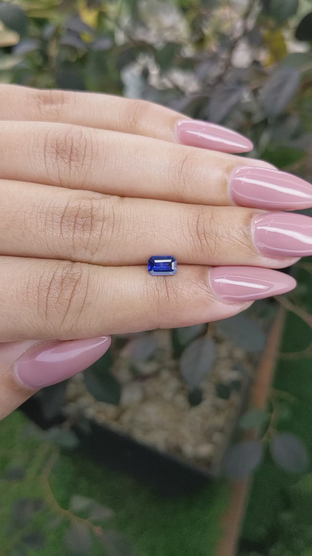 0.66 Ct. Blue Sapphire from Ceylon (Sri Lanka) Size Video