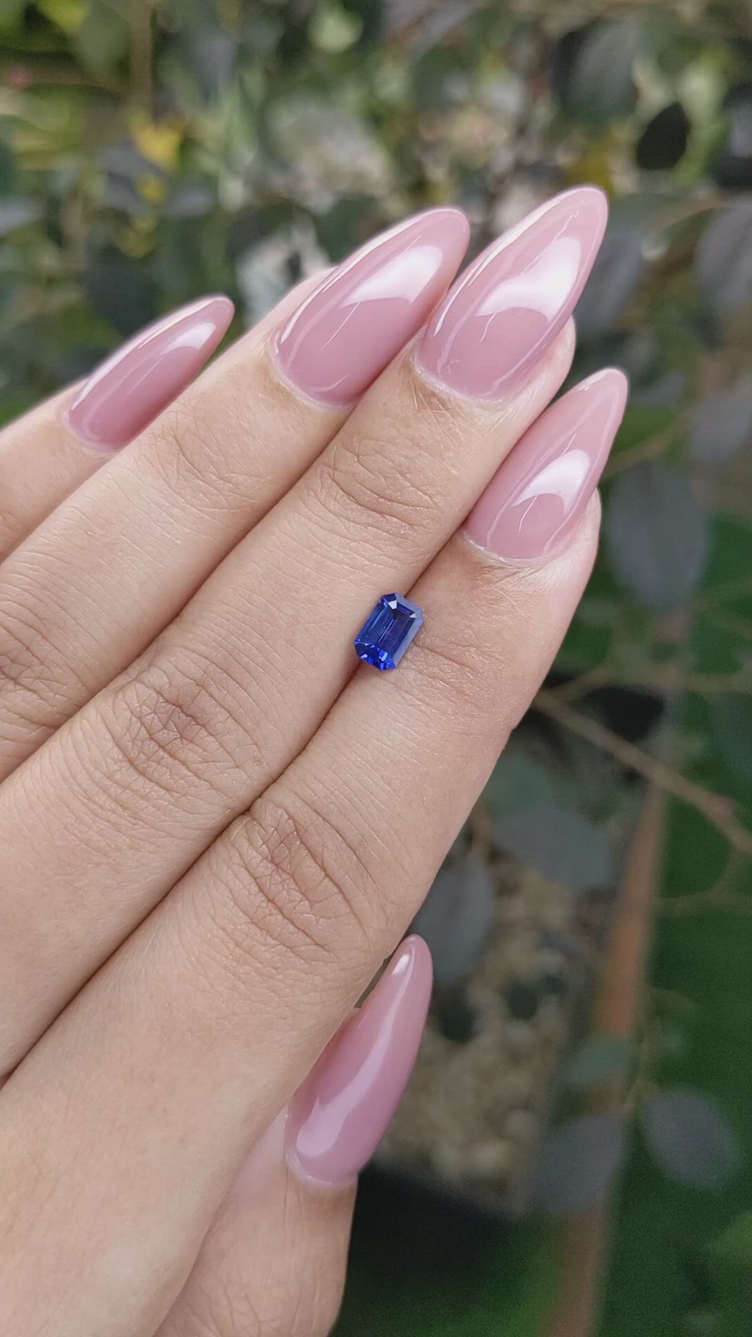 0.66 Ct. Blue Sapphire from Ceylon (Sri Lanka) Size Video