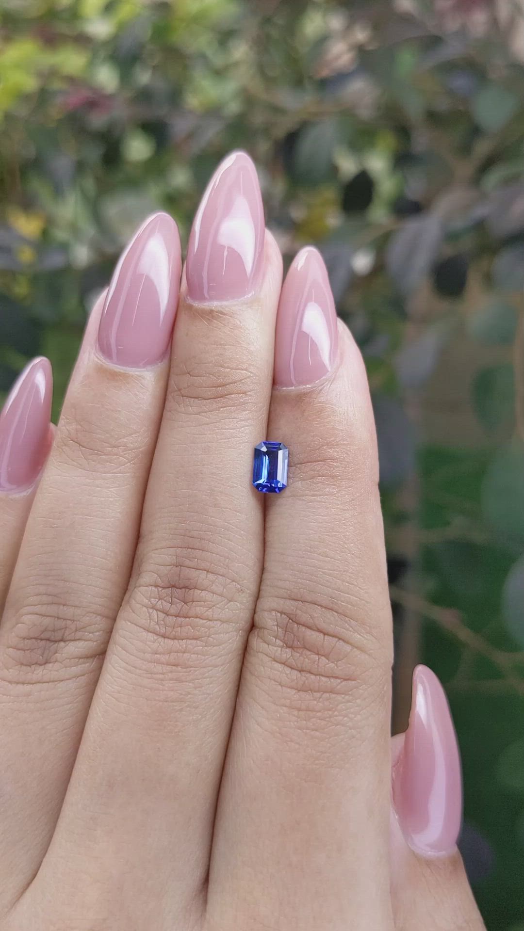 0.66 Ct. Blue Sapphire from Ceylon (Sri Lanka) Size Video