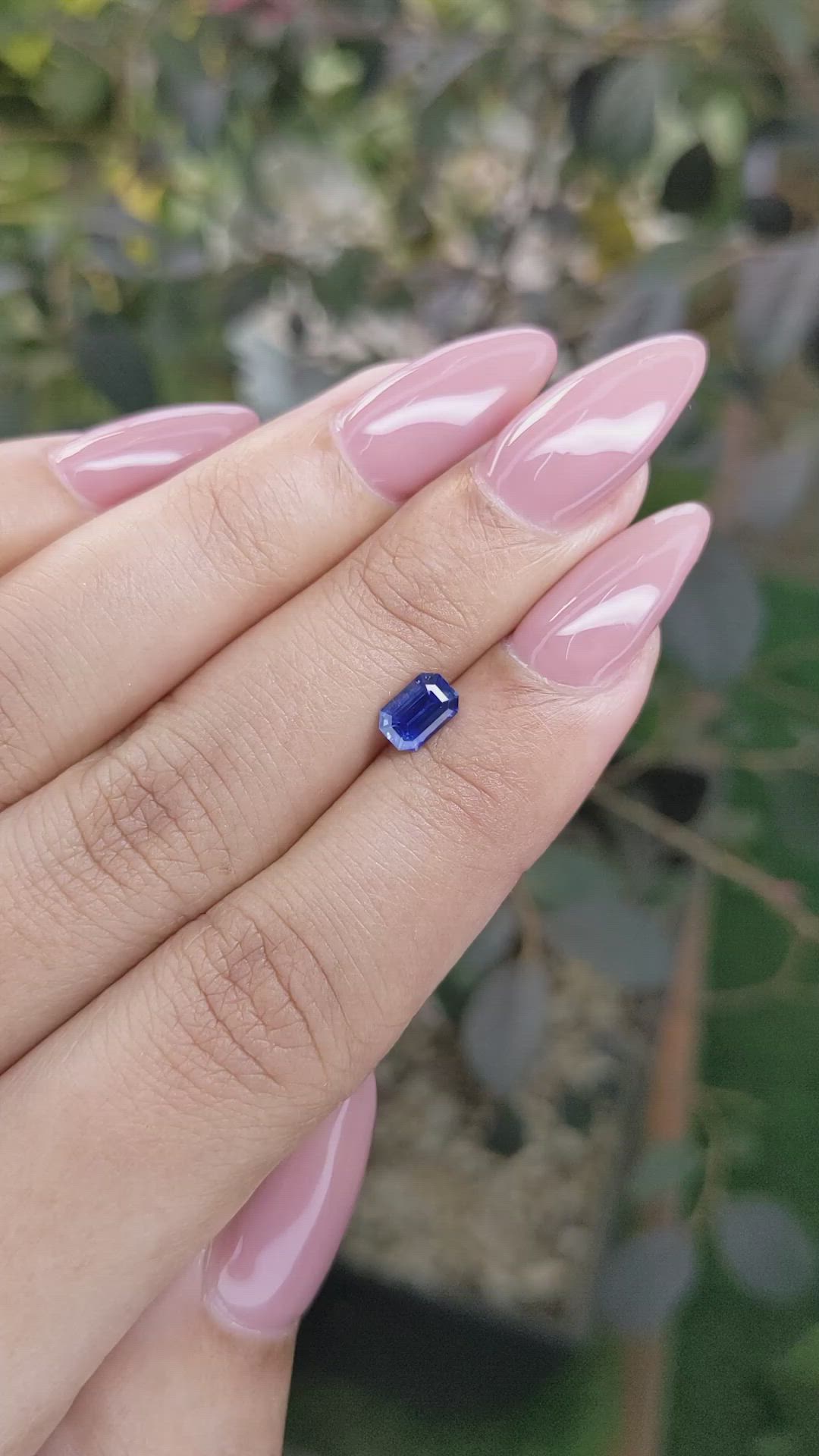 0.72 Ct. Blue Sapphire from Ceylon (Sri Lanka) Size Video