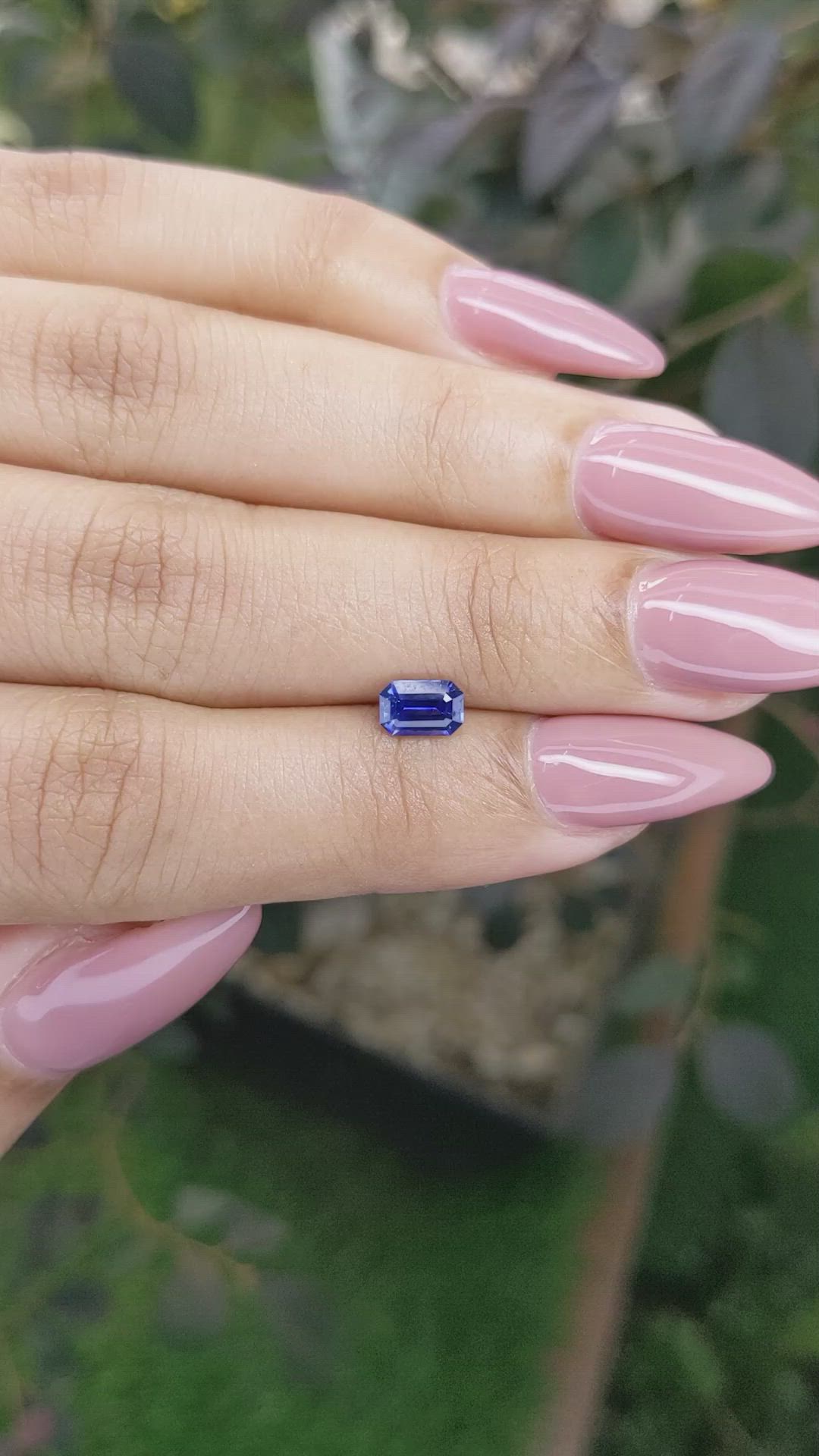 0.72 Ct. Blue Sapphire from Ceylon (Sri Lanka) Size Video