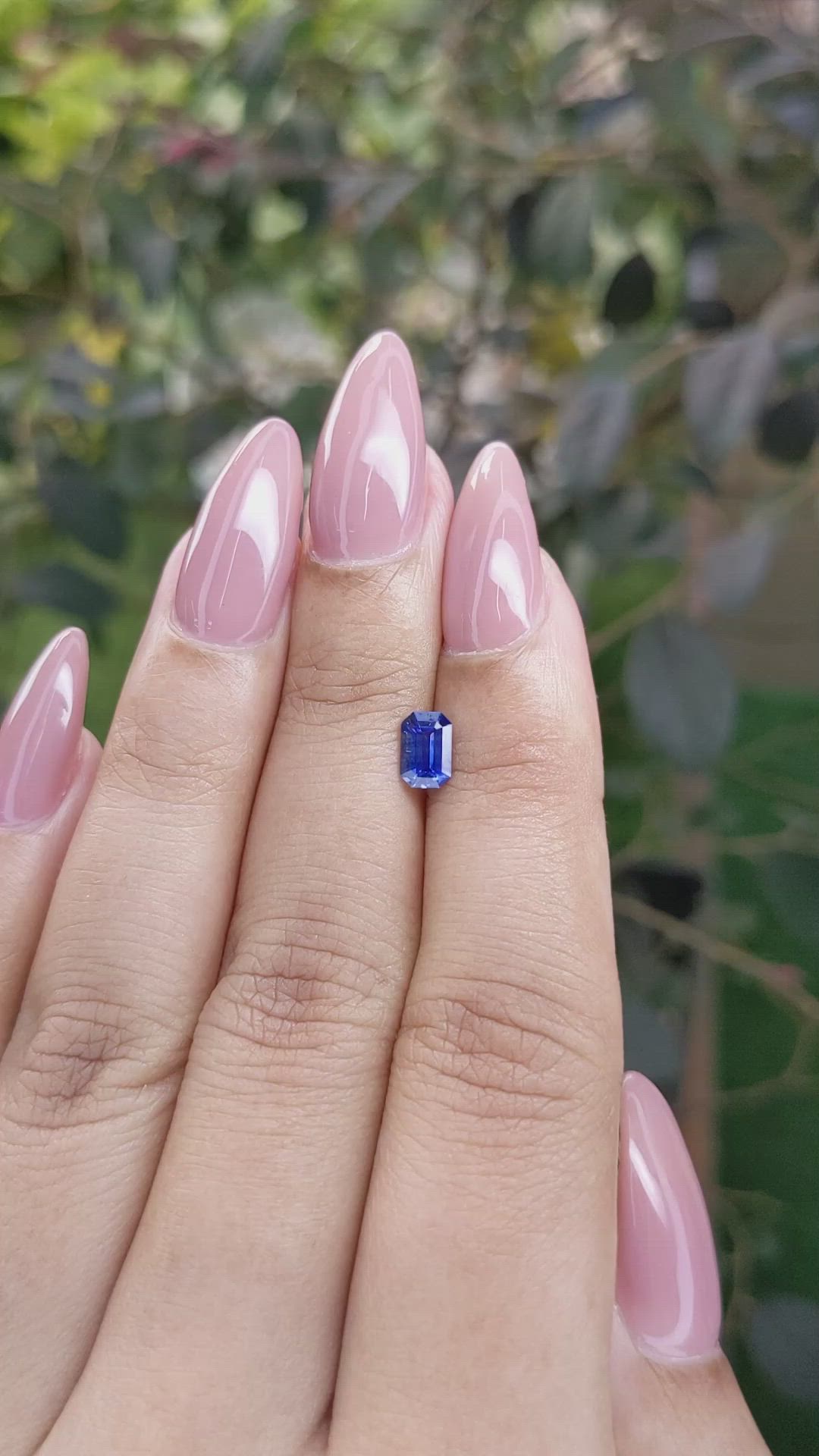 0.72 Ct. Blue Sapphire from Ceylon (Sri Lanka) Size Video