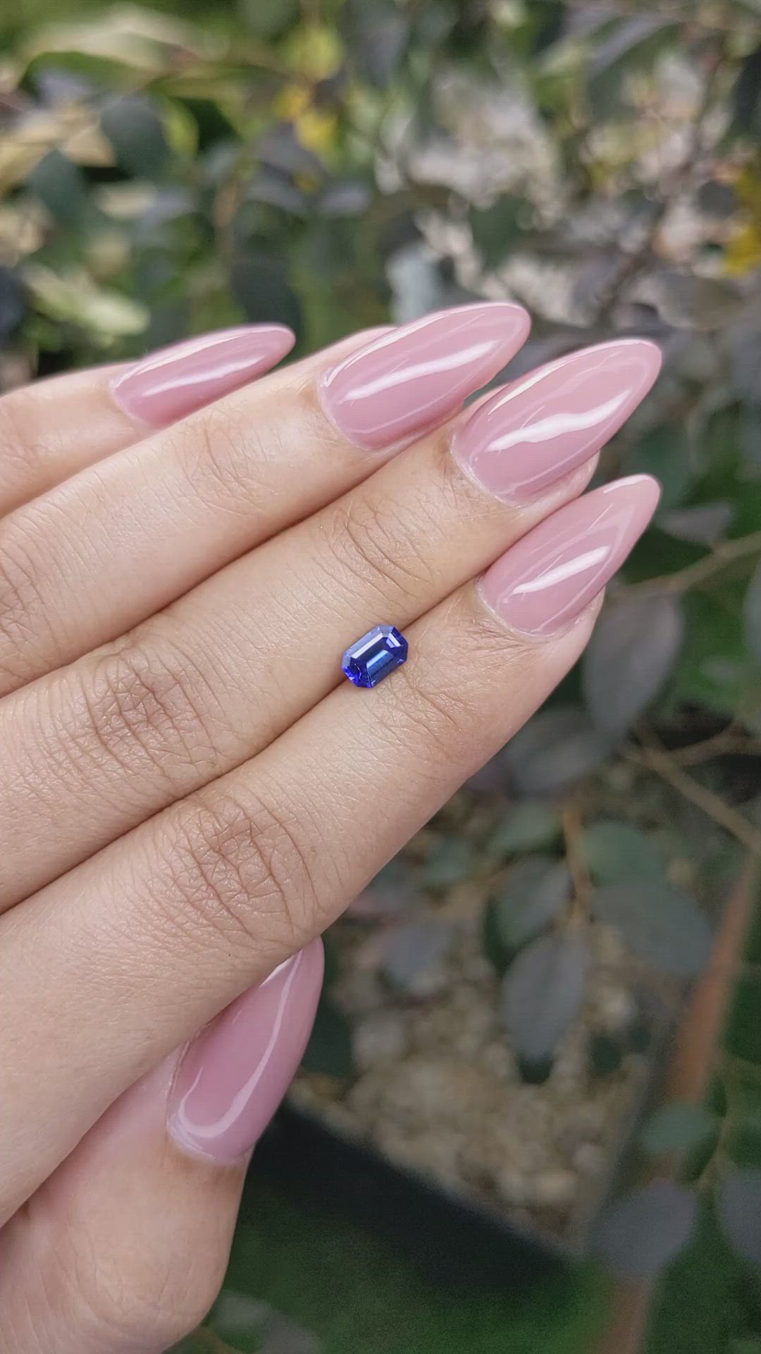0.61 Ct. Blue Sapphire from Ceylon (Sri Lanka) Size Video