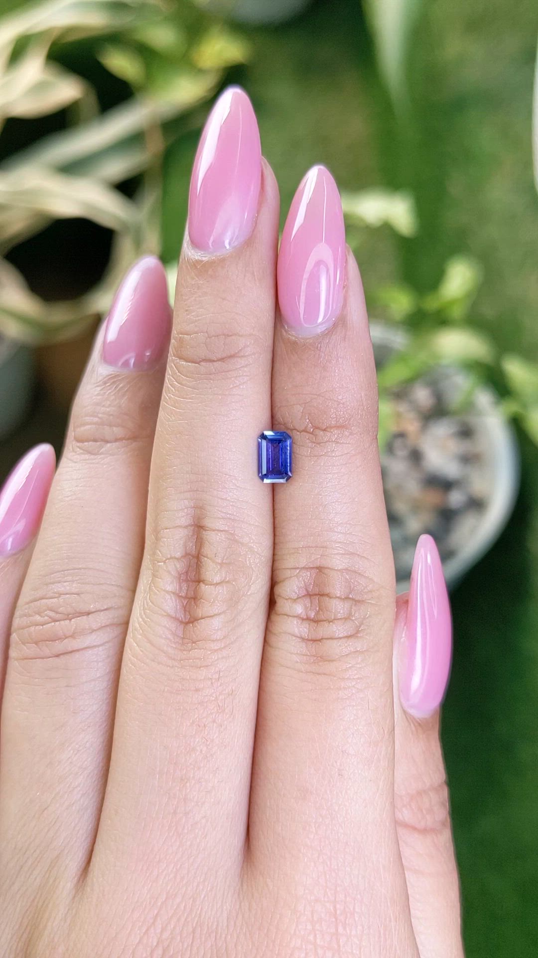 0.59 Ct. Blue Sapphire from Ceylon (Sri Lanka) Size Video