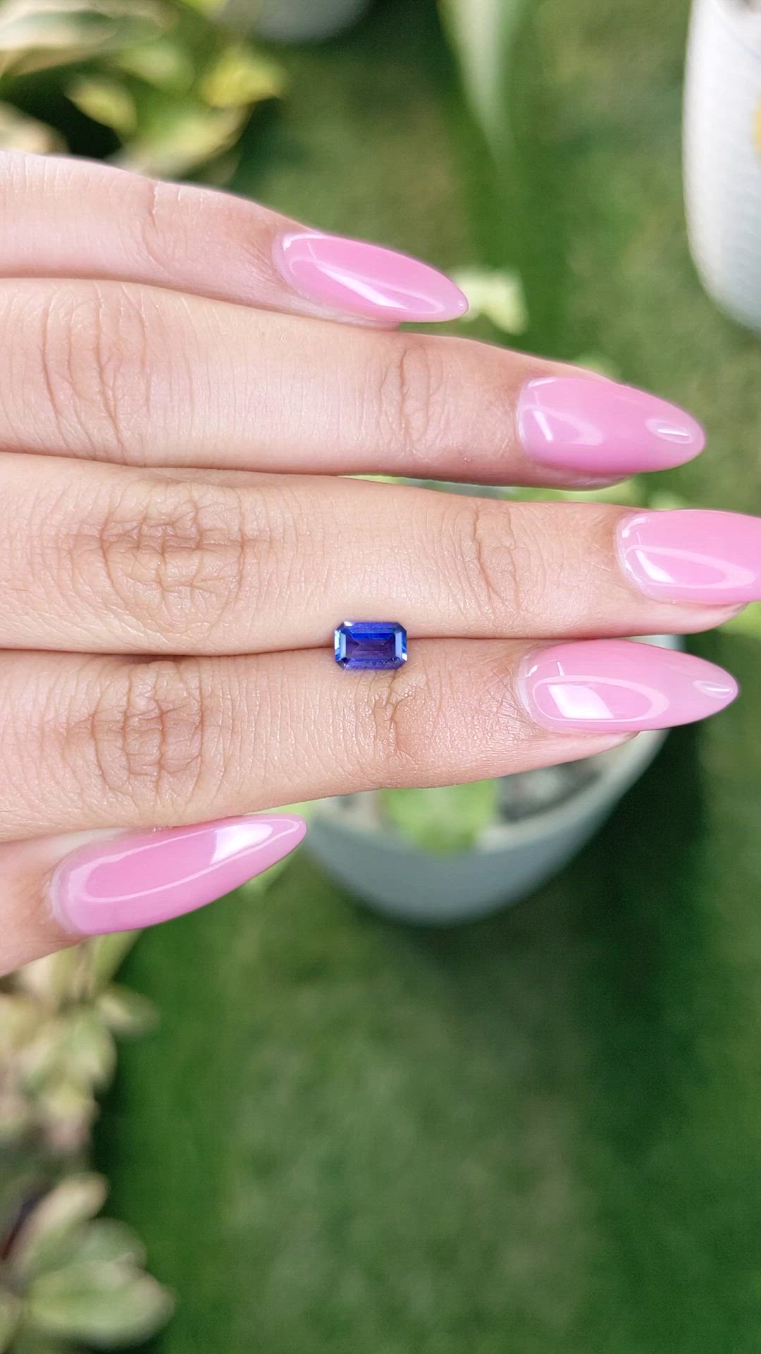0.59 Ct. Blue Sapphire from Ceylon (Sri Lanka) Size Video