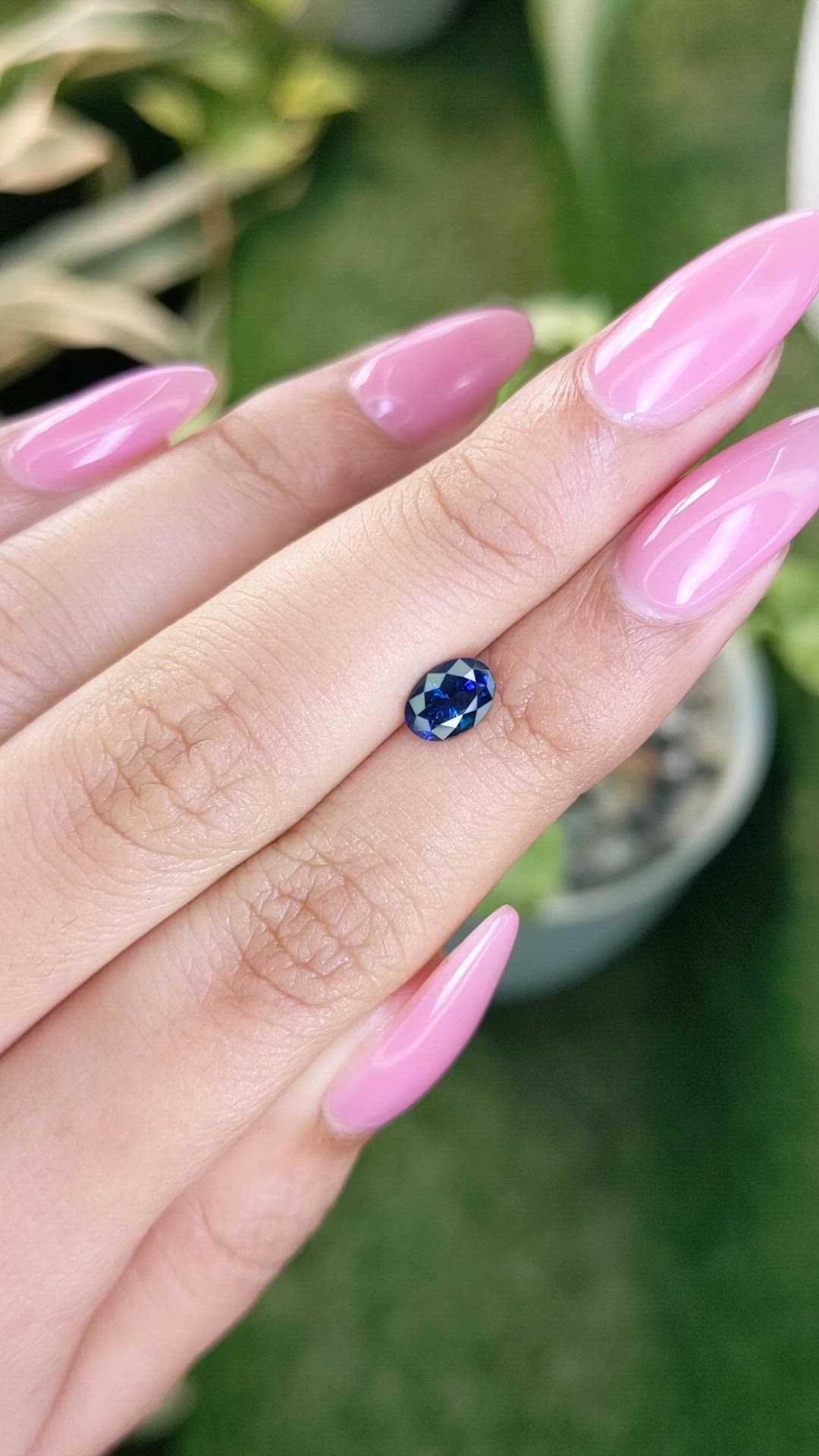 0.95 Ct. Blue Sapphire from Ceylon (Sri Lanka) Size Video