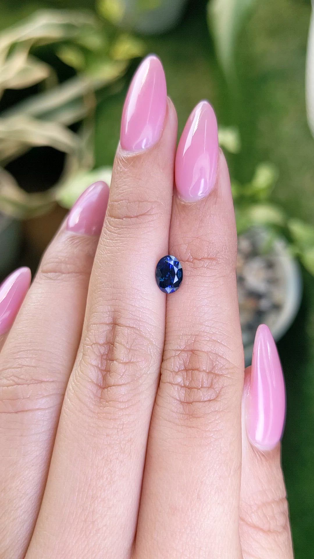 0.95 Ct. Blue Sapphire from Ceylon (Sri Lanka) Size Video