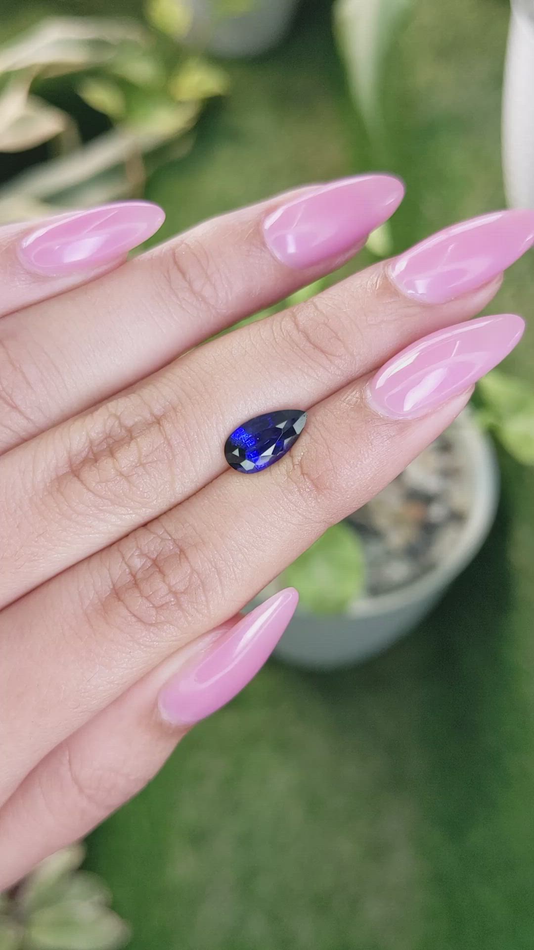 2.05 Ct. Blue Sapphire from Ceylon (Sri Lanka) Size Video