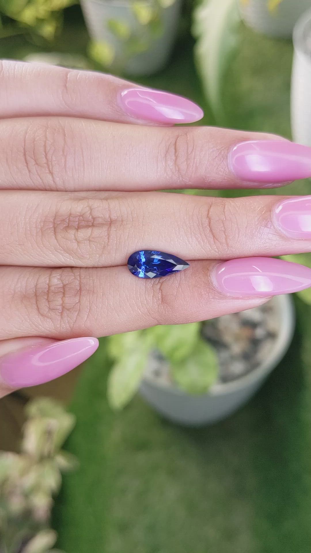 2.20 Ct. Blue Sapphire from Ceylon (Sri Lanka) Size Video