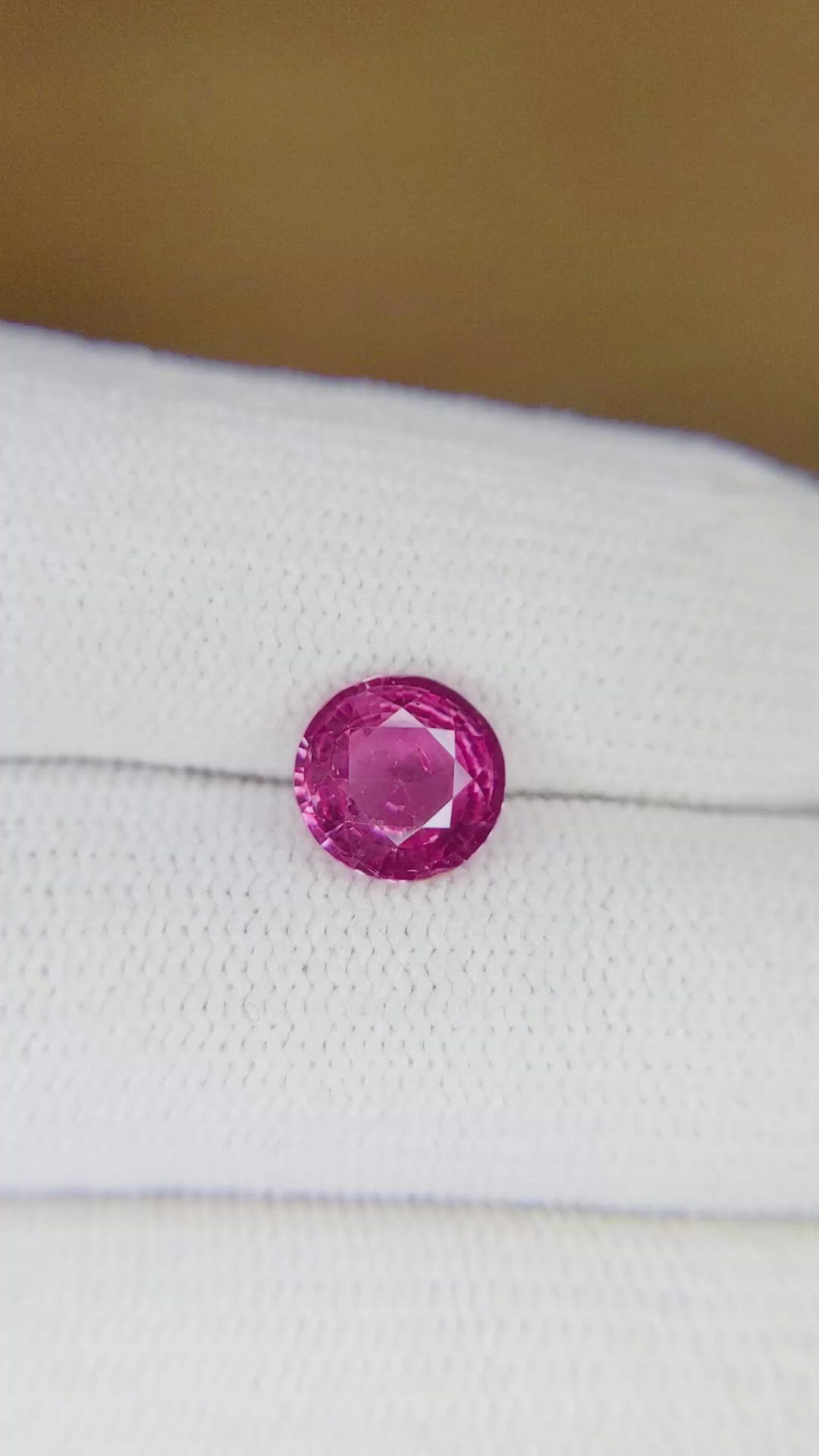 2.09 Ct. Pink Sapphire from Ceylon (Sri Lanka) Size Video