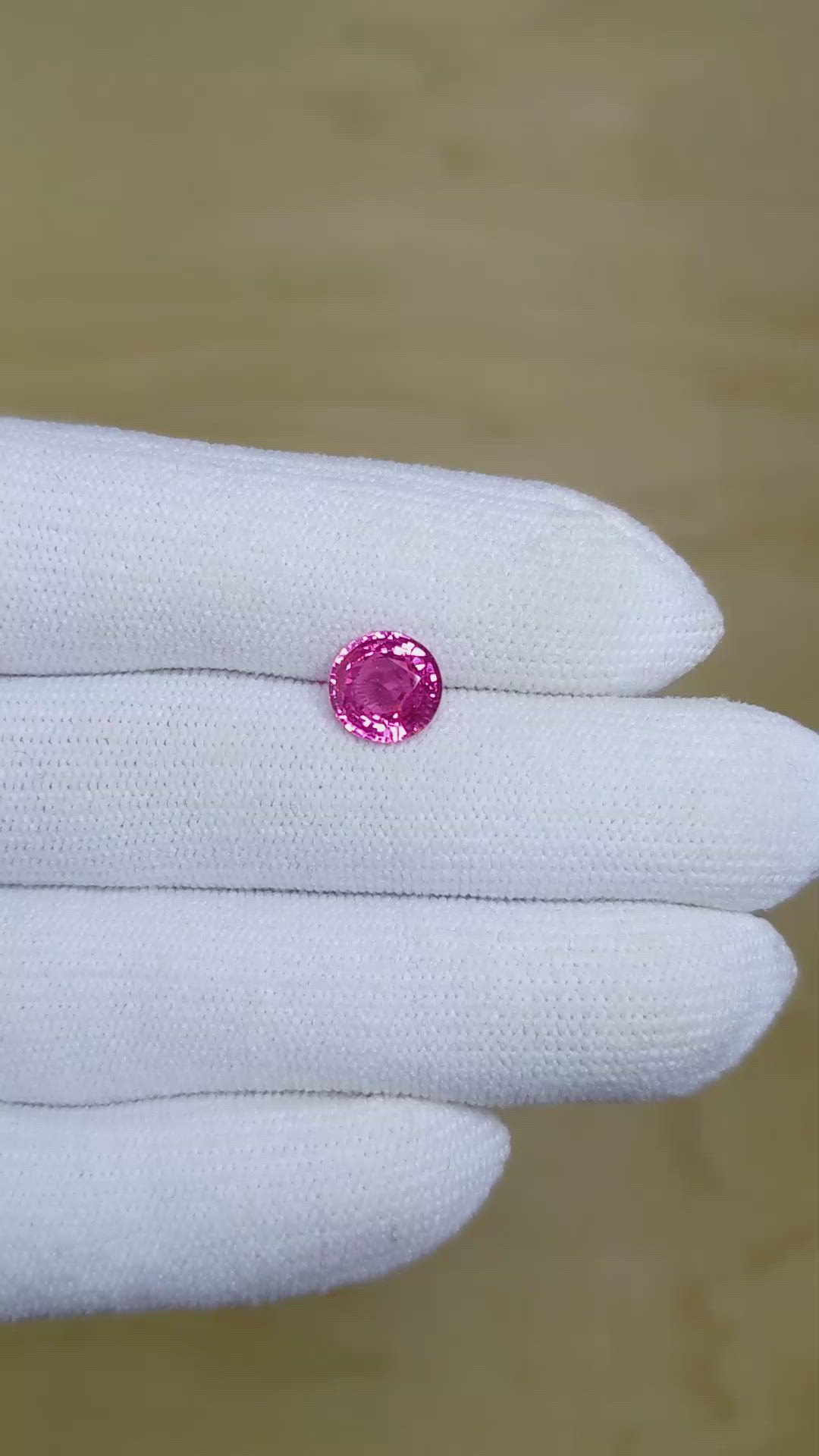 2.09 Ct. Pink Sapphire from Ceylon (Sri Lanka) Size Video