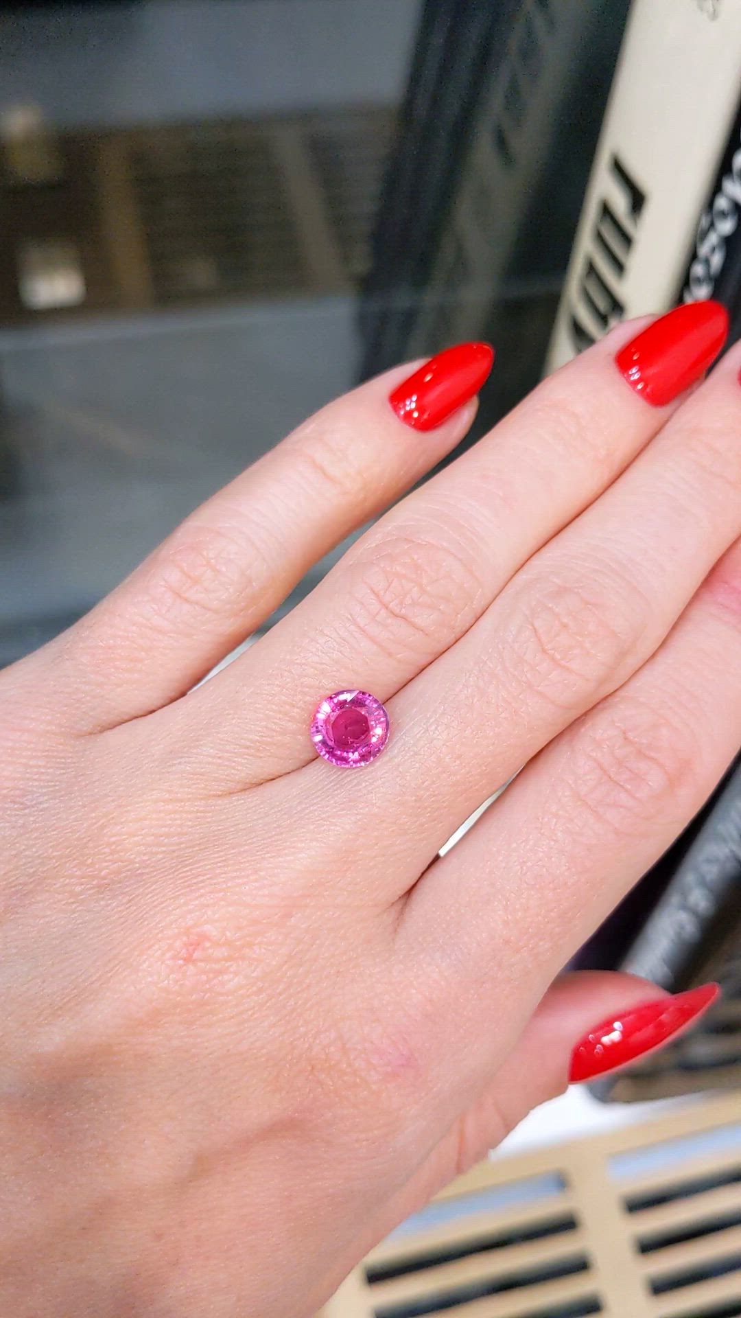 2.09 Ct. Pink Sapphire from Ceylon (Sri Lanka) Size Video