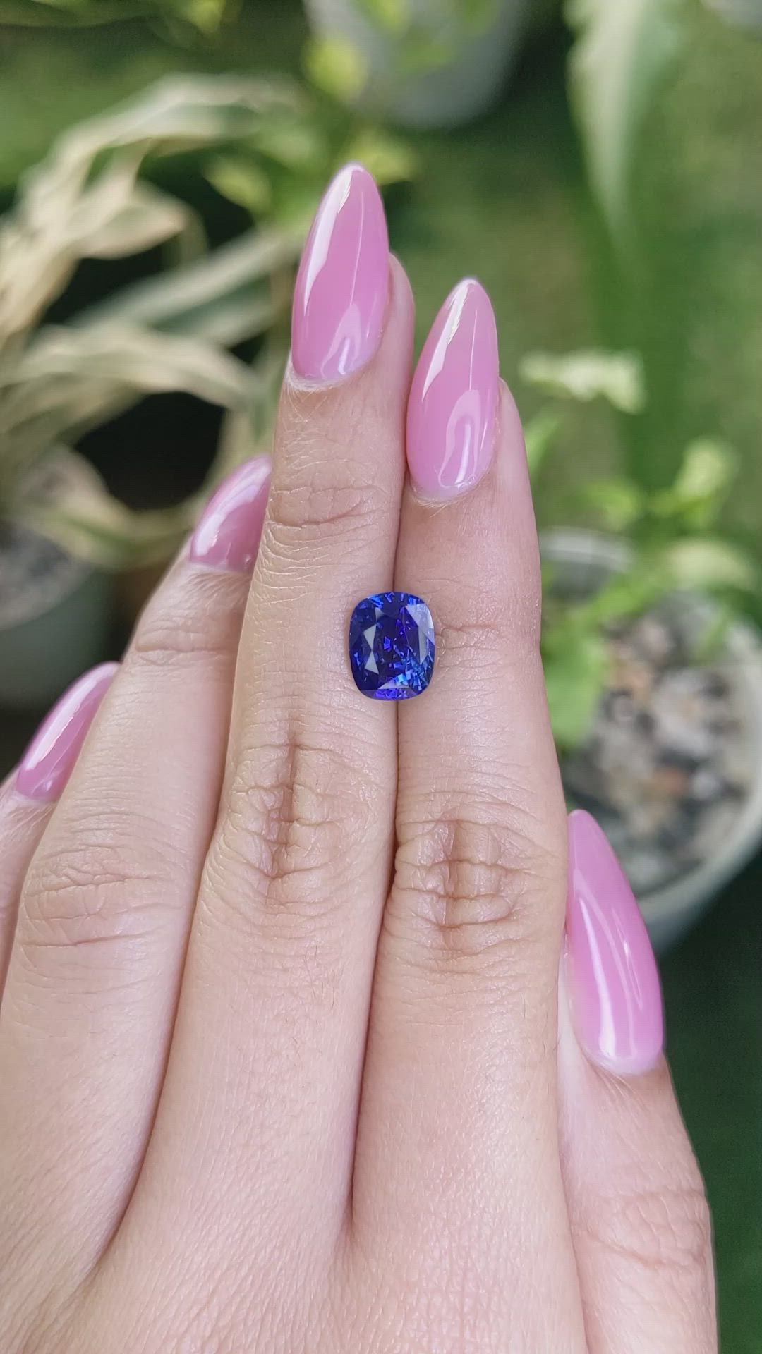 3.49 Ct. Blue Sapphire from Ceylon (Sri Lanka) Size Video