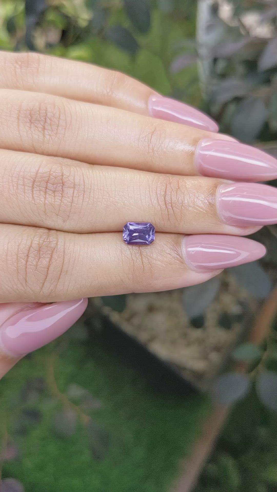 1.12 Ct. Purple Sapphire from Ceylon (Sri Lanka) Size Video
