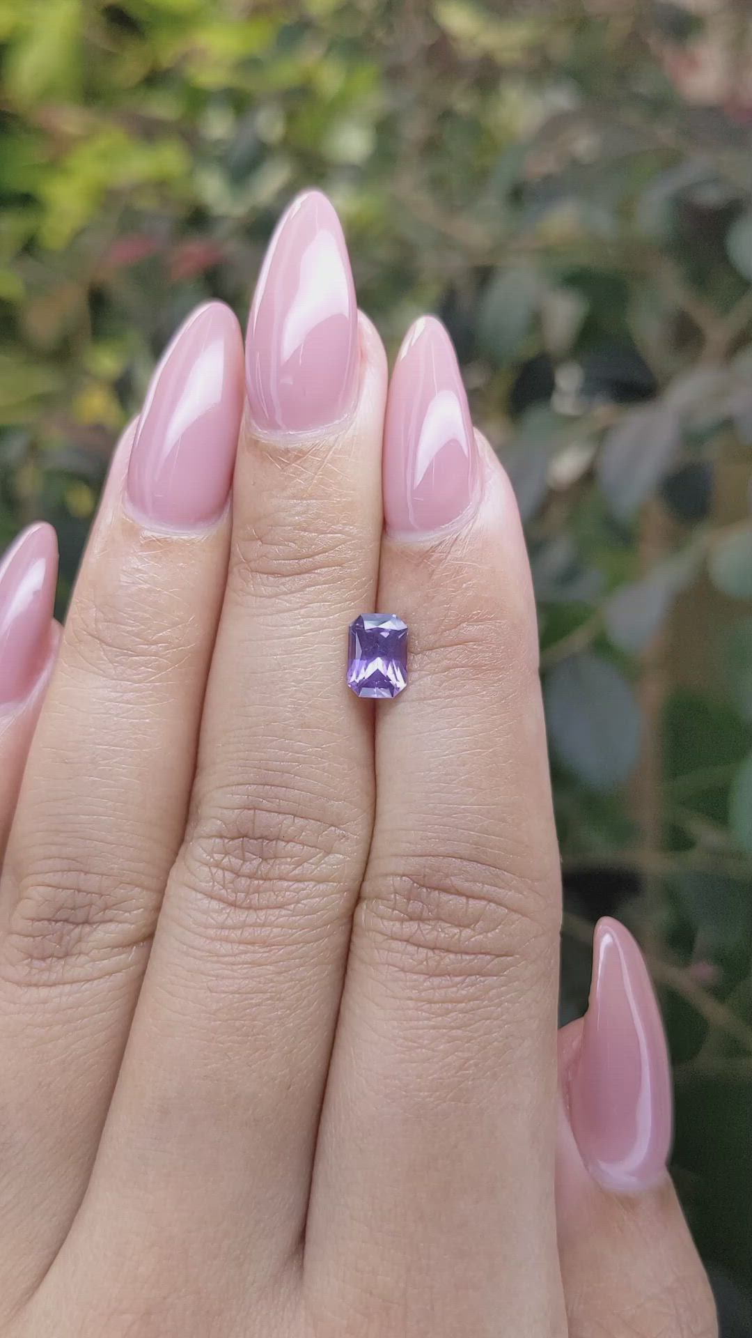 1.12 Ct. Purple Sapphire from Ceylon (Sri Lanka) Size Video