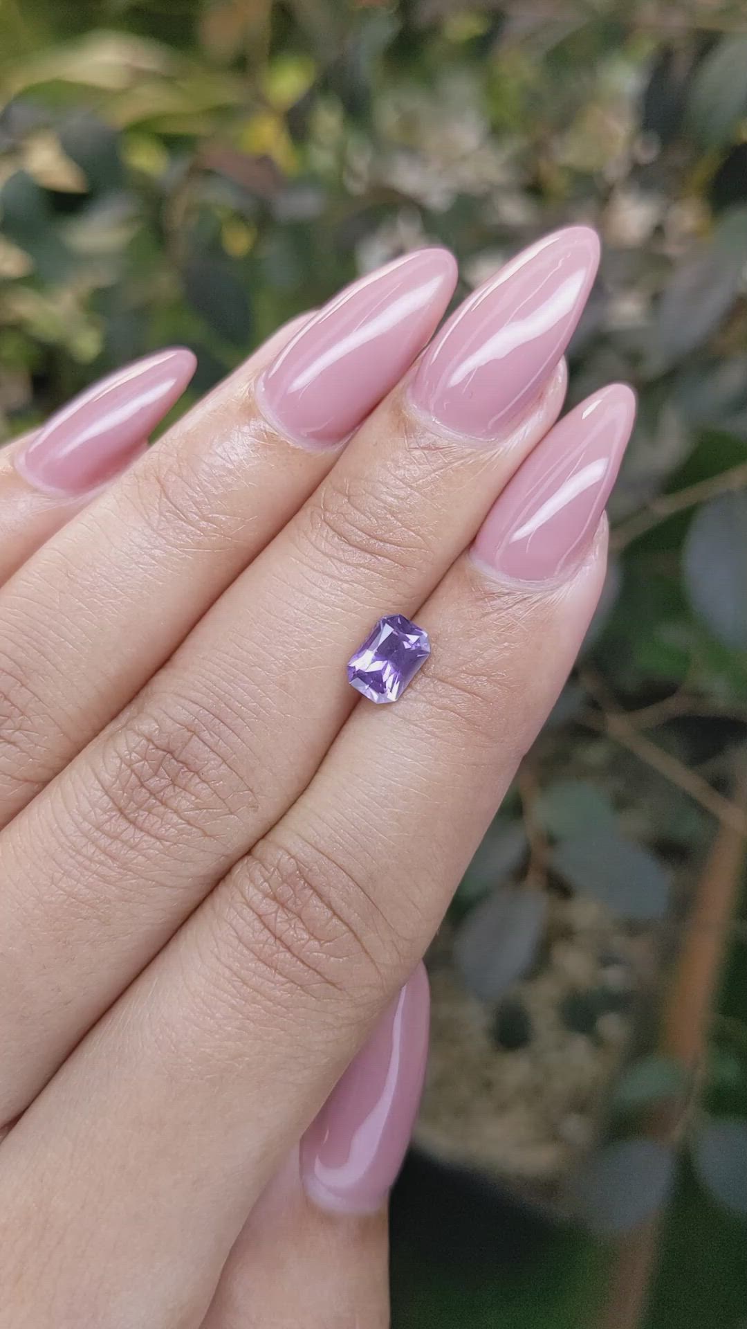 1.12 Ct. Purple Sapphire from Ceylon (Sri Lanka) Size Video