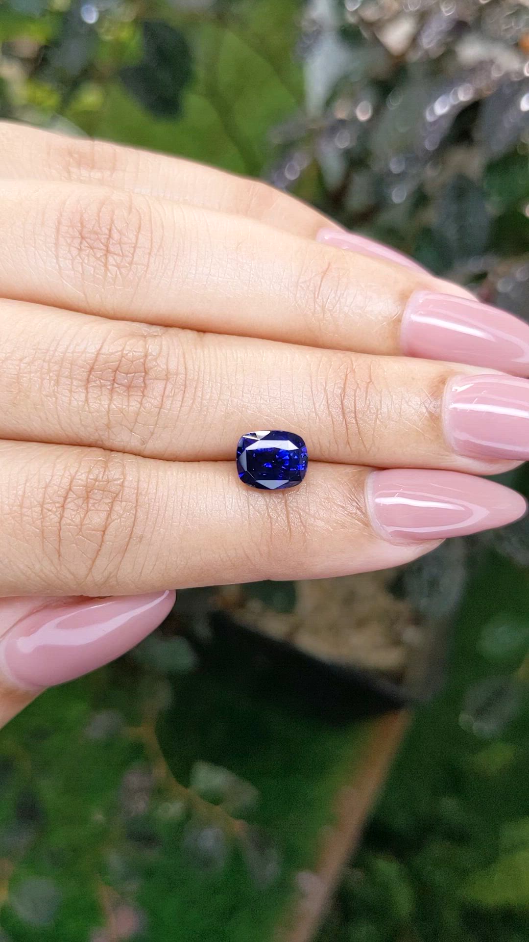 2.60 Ct. Blue Sapphire from Ceylon (Sri Lanka) Size Video