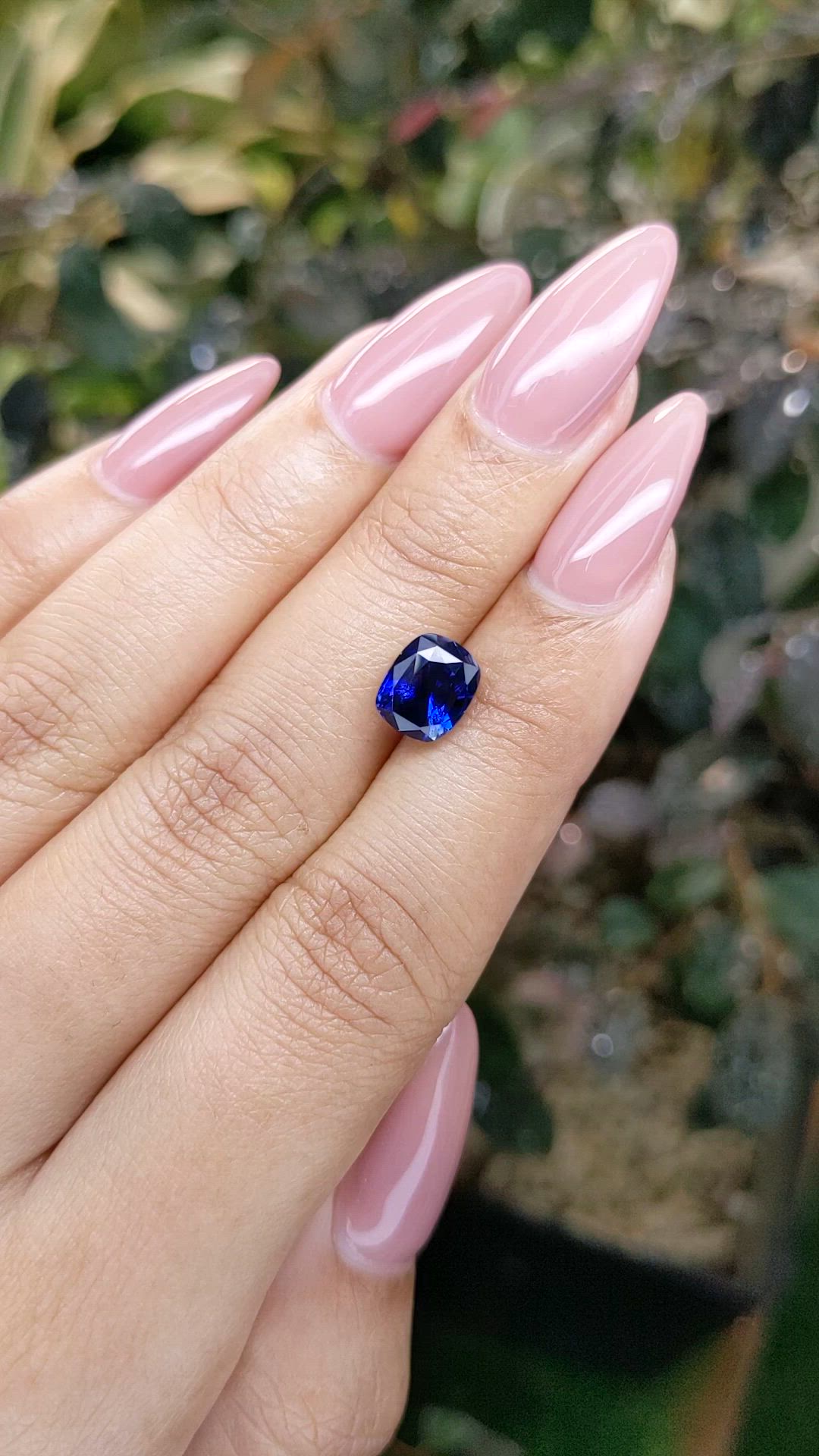 2.60 Ct. Blue Sapphire from Ceylon (Sri Lanka) Size Video