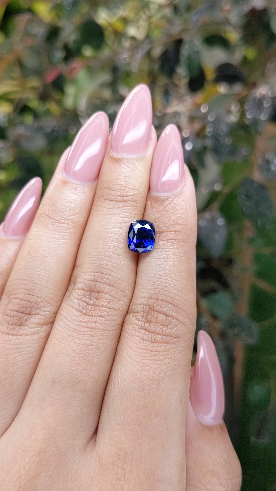 2.60 Ct. Blue Sapphire from Ceylon (Sri Lanka) Size Video